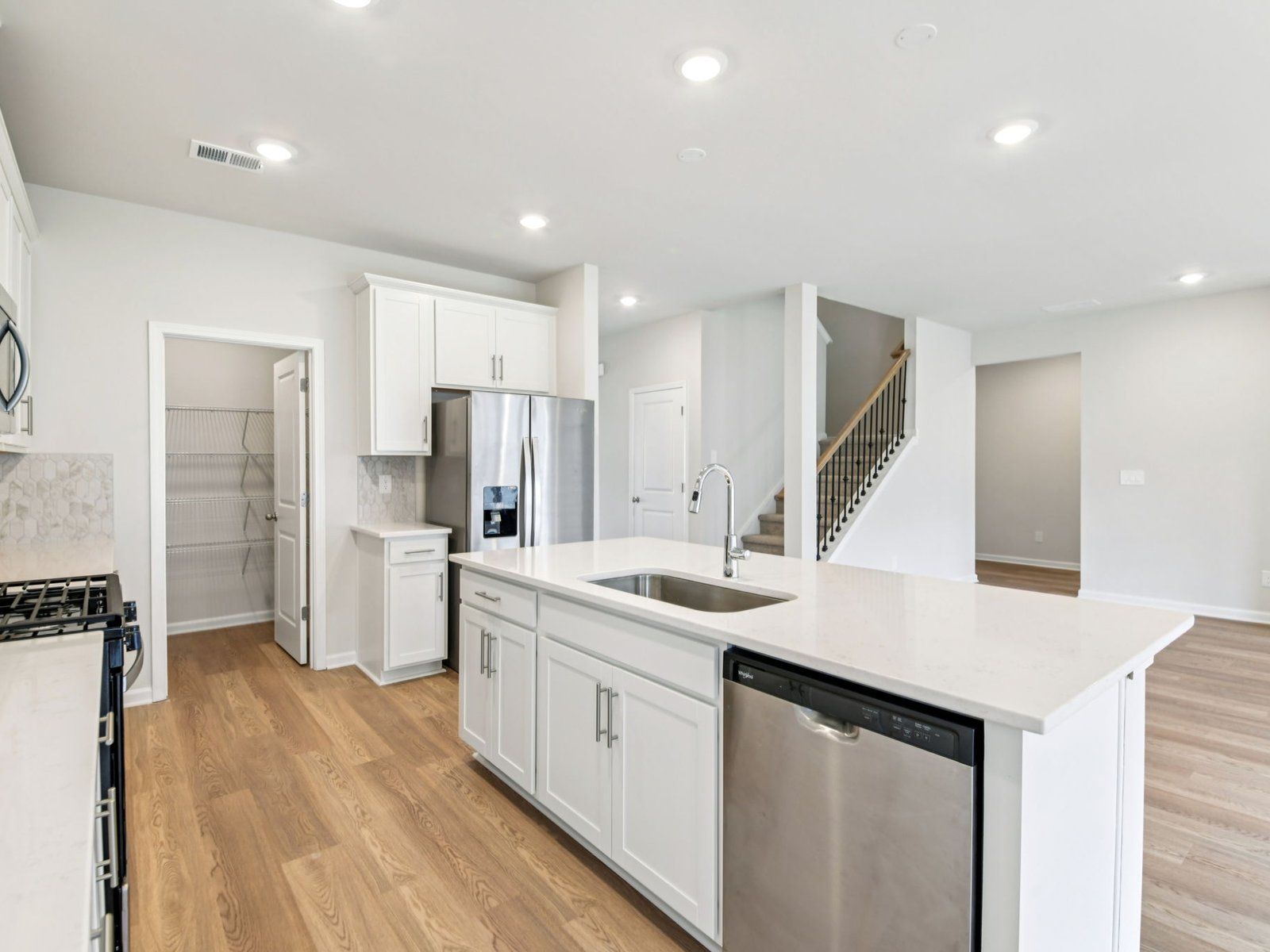 The Johnson floorplan with the Breezy Organic Linen interior package.
