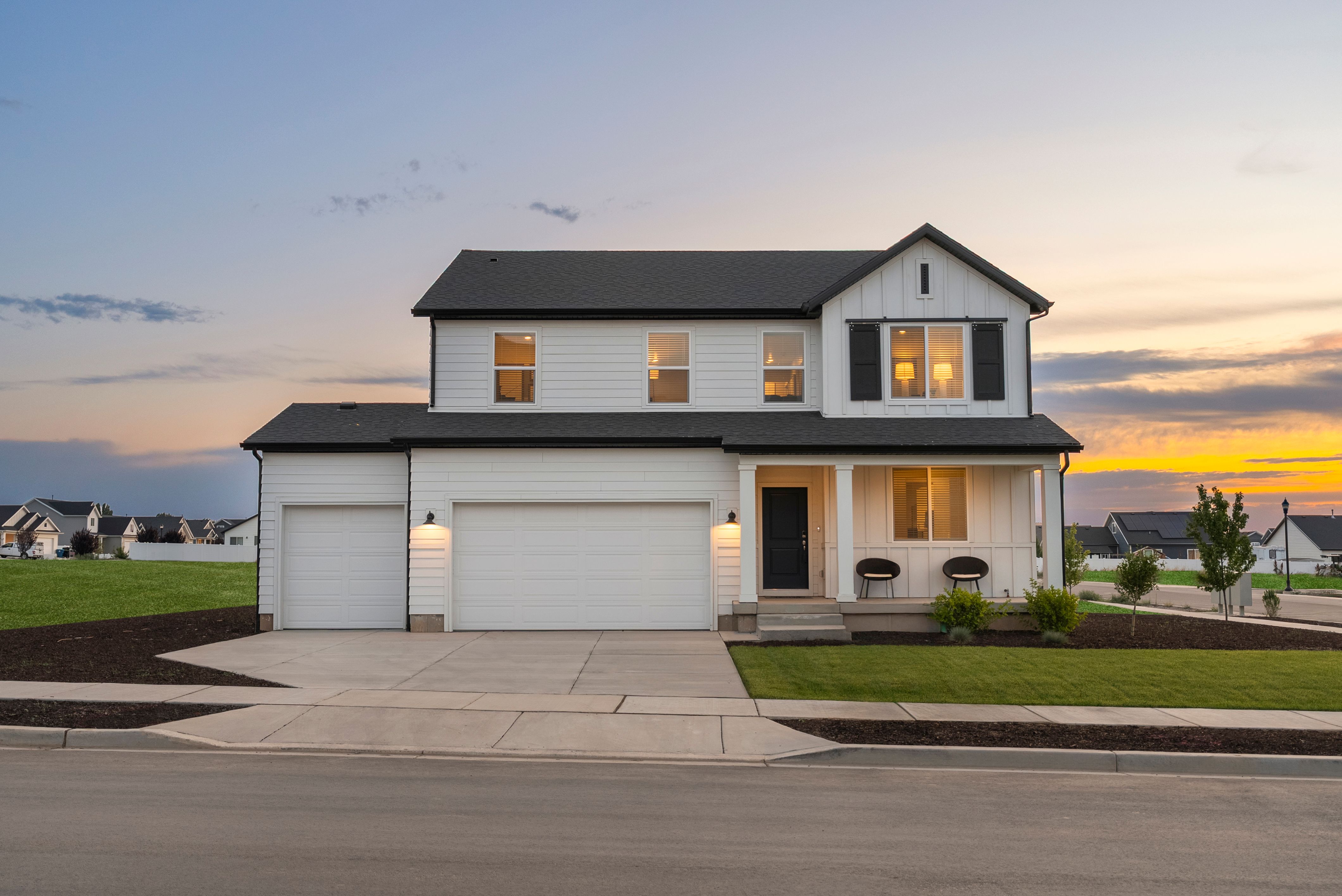 The Willow floorplan exterior image taken at a Meritage Homes community in Santaquin, UT.