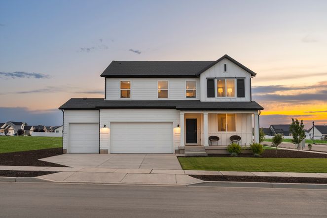 The Willow floorplan exterior image taken at a Meritage Homes community in Santaquin, UT.