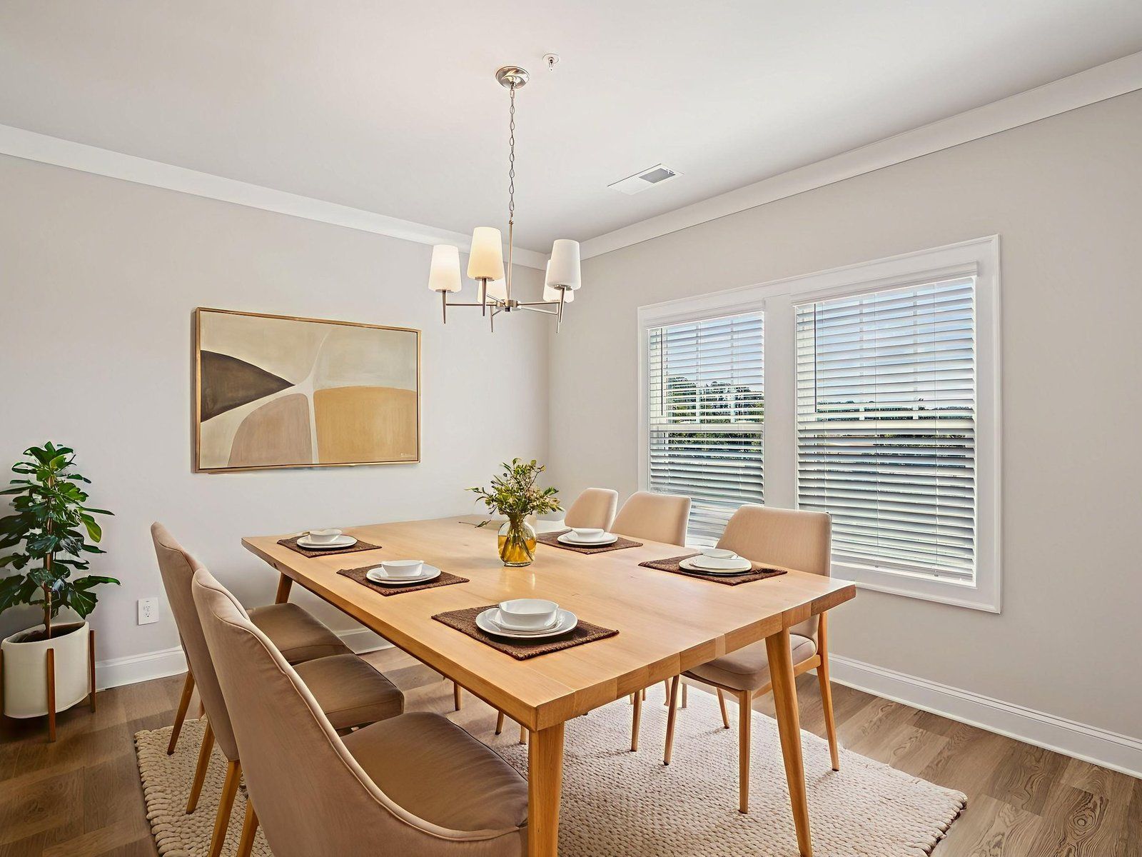 The Ashland floorplan with the Elegant Minimalism Linen interior package.
