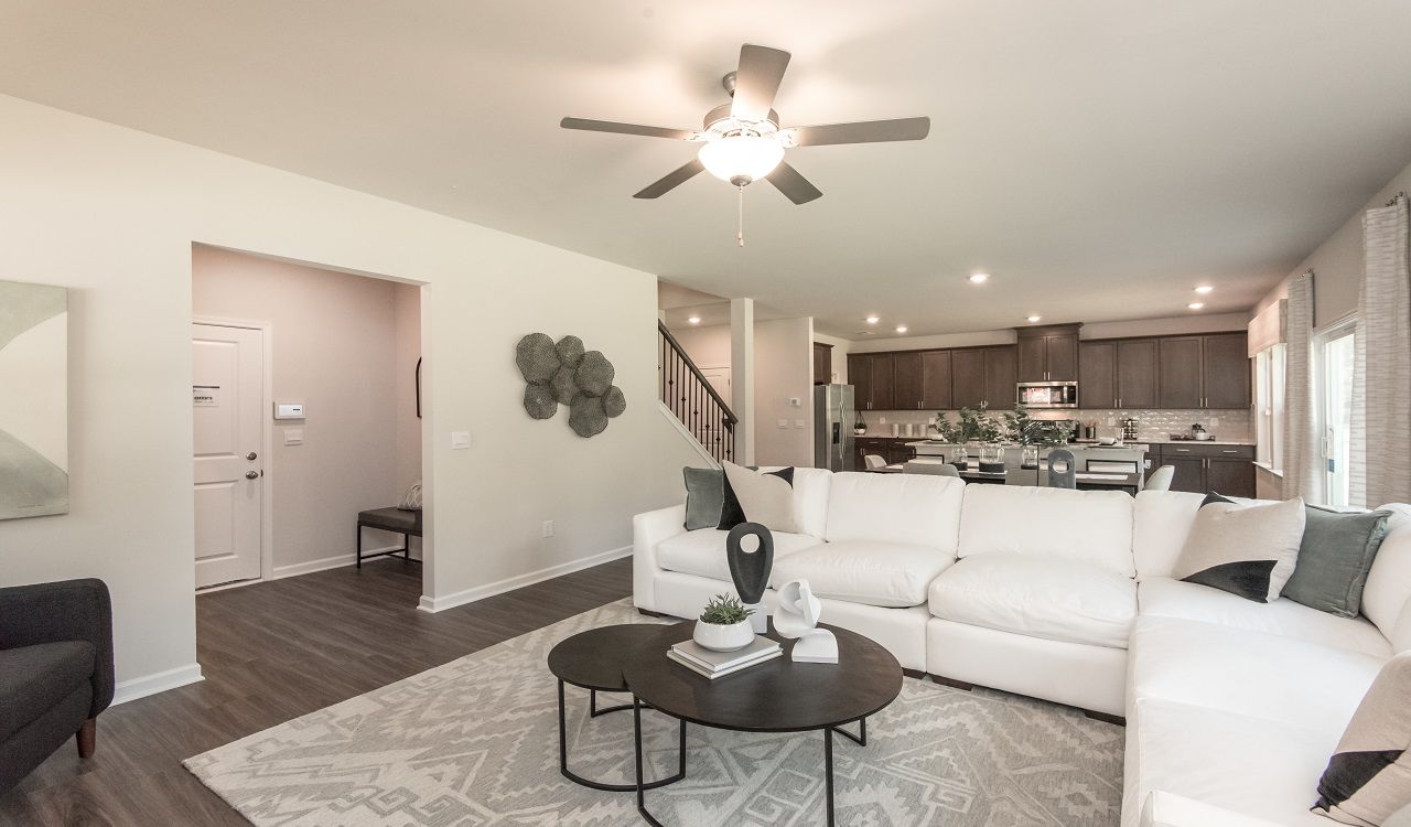 Dakota floorplan modeled at a Meritage Homes community in Dawsonville, G.A.