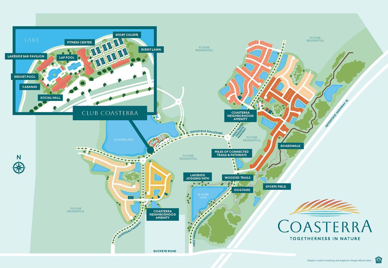 The Overall Site Plan for Coasterra.