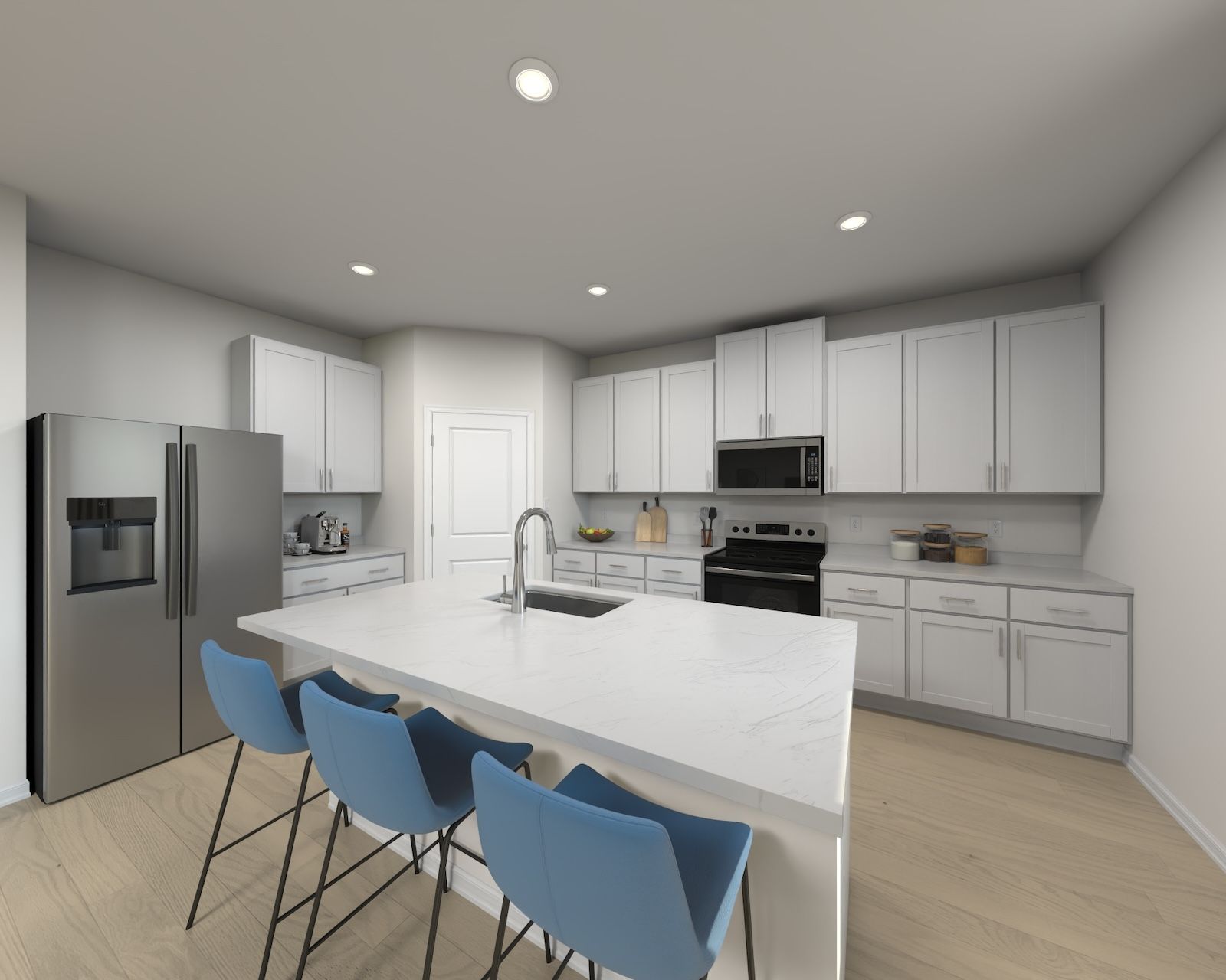 Rendering of the Lotus Floorplan Kitchen.