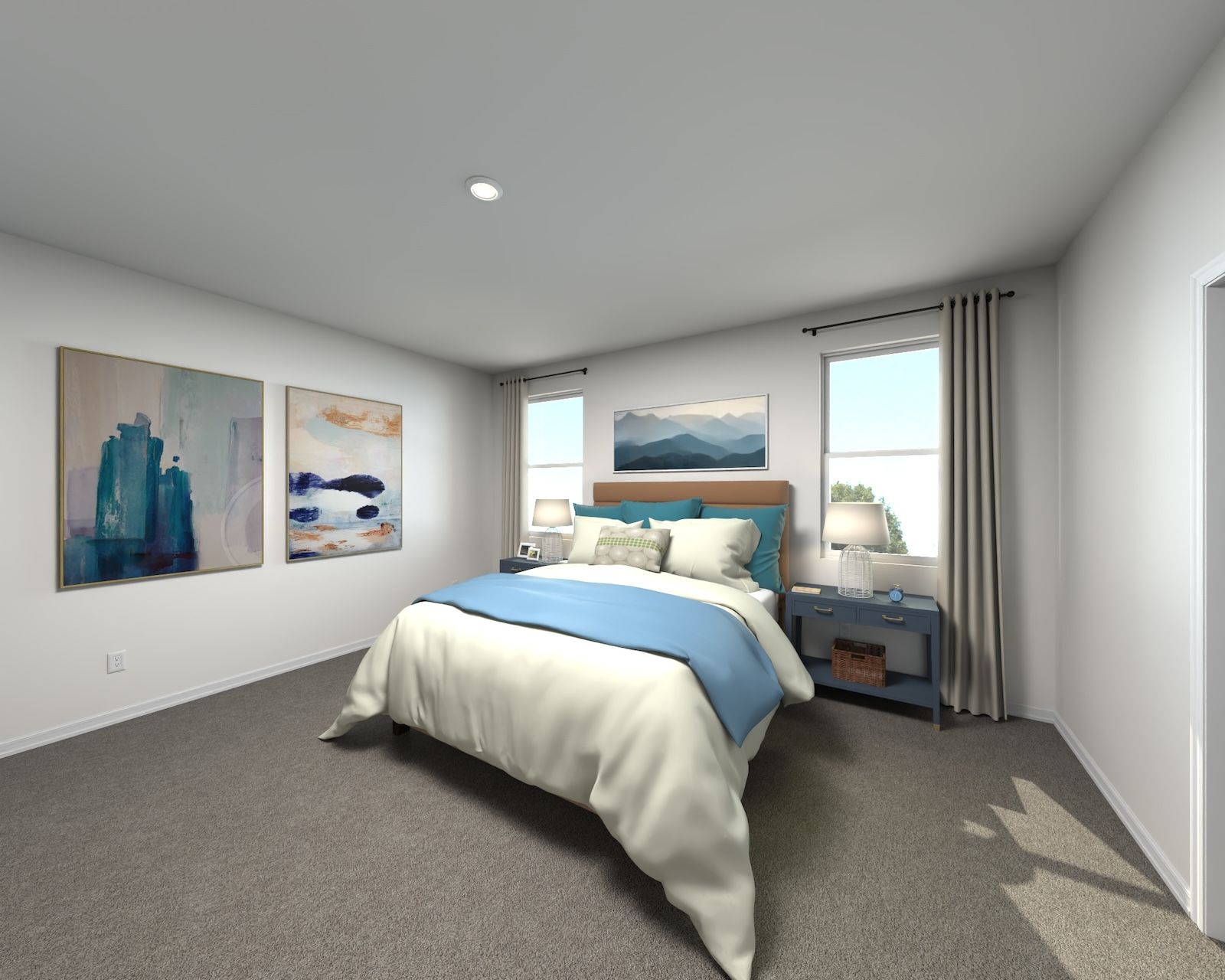 Rendering of the Lotus Floorplan Primary Bedroom.