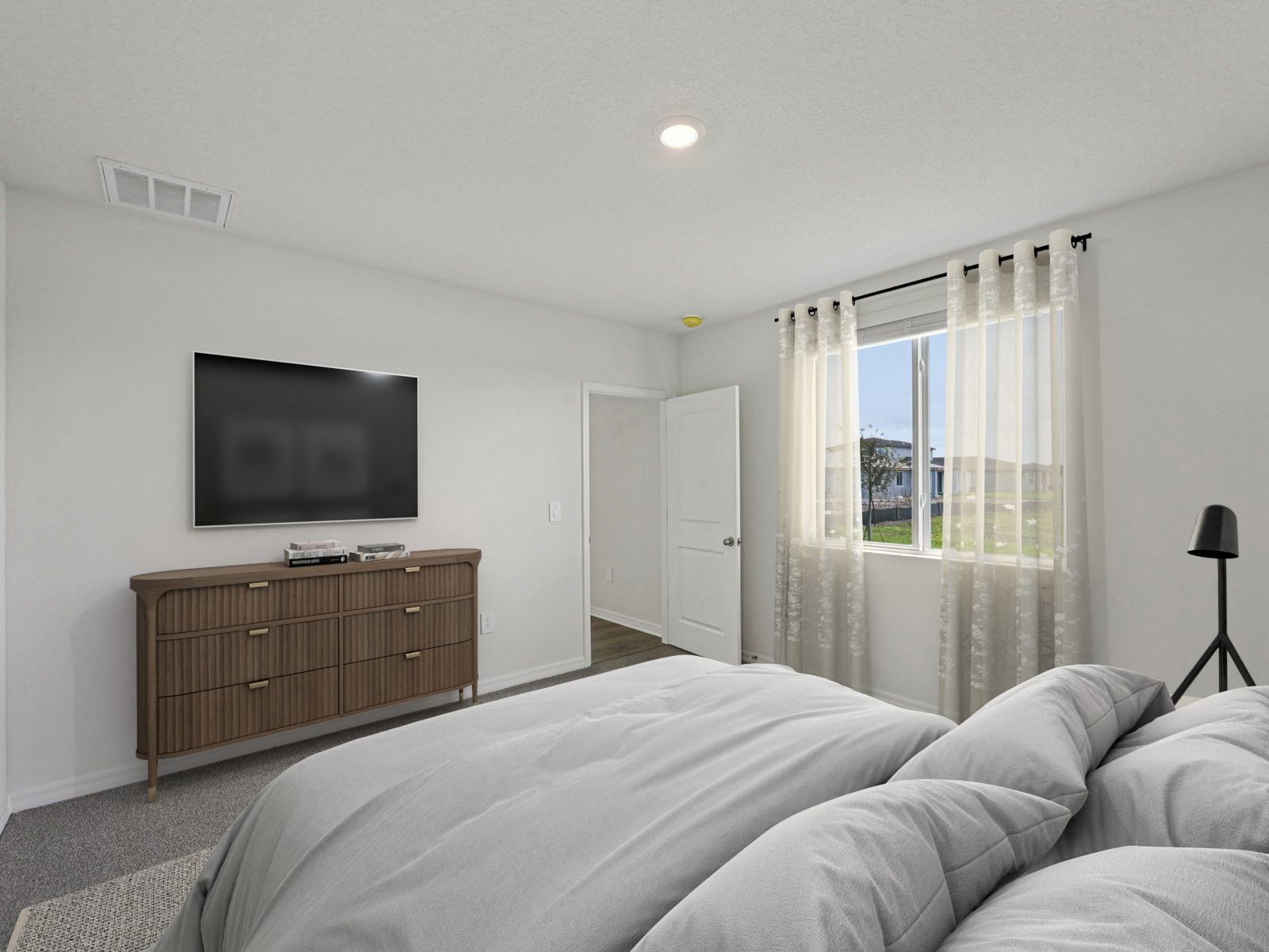 The Everglade Primary Bedroom Virtually Staged.
