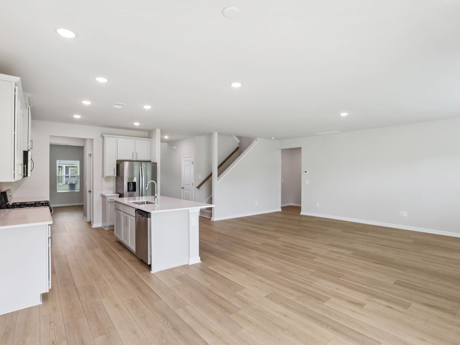 Kitchen in the Johnson floorplan at a Meritage Homes community in Angier, NC.