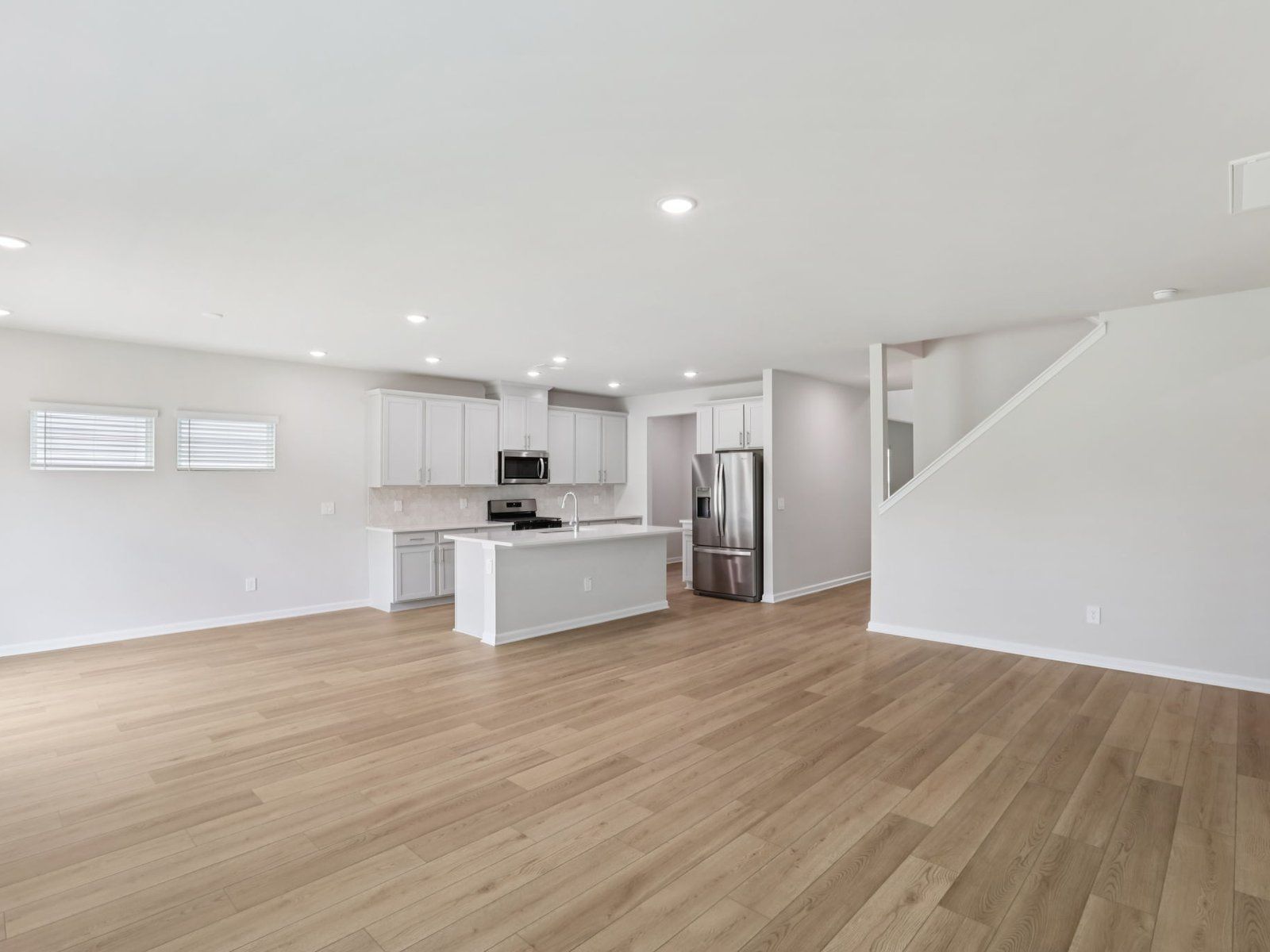 Great room in the Johnson floorplan at a Meritage Homes community in Angier, NC.