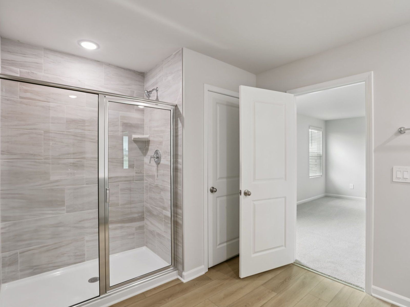 Primary bathroom in the Johnson floorplan at a Meritage Homes community in Angier, NC.