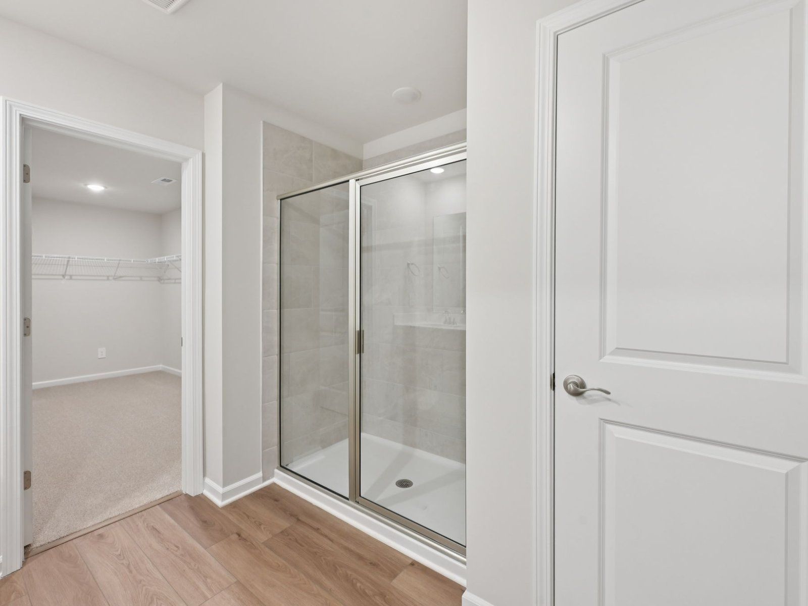 Primary bathroom in the Brentwood floorplan at a Meritage Homes community in Garner, NC.