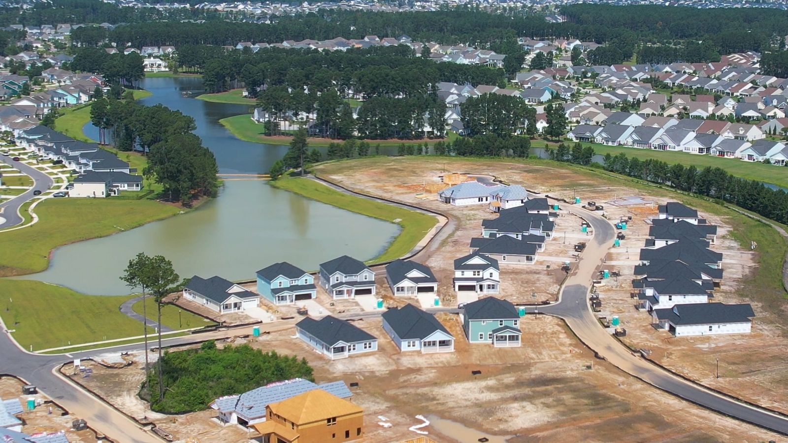 The Coves at Lakes of Cane Bay aerial view