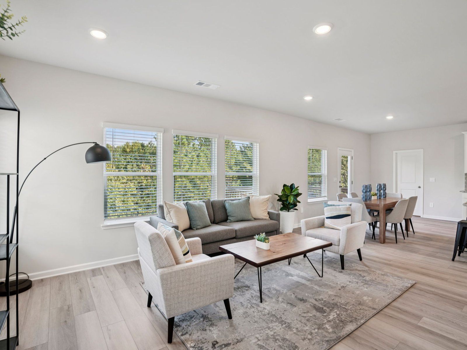 The Brentwood Basement floorplan with the Cozy Linen interior package.