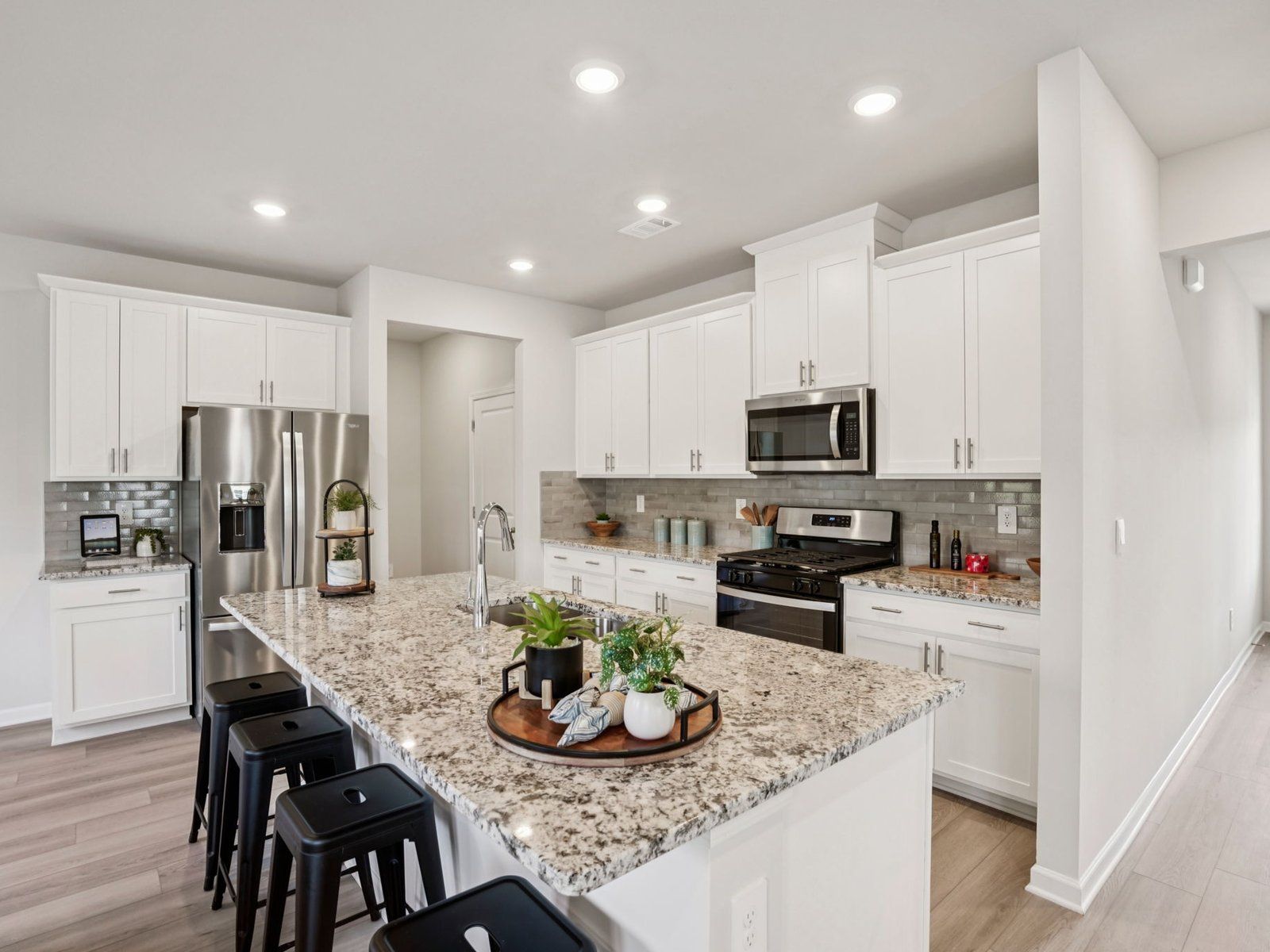 The Brentwood Basement floorplan with the Cozy Linen interior package.