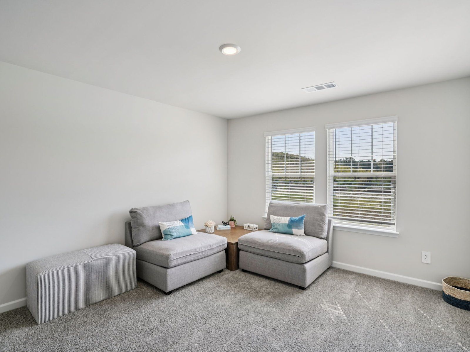 The Brentwood Basement floorplan with the Cozy Linen interior package.
