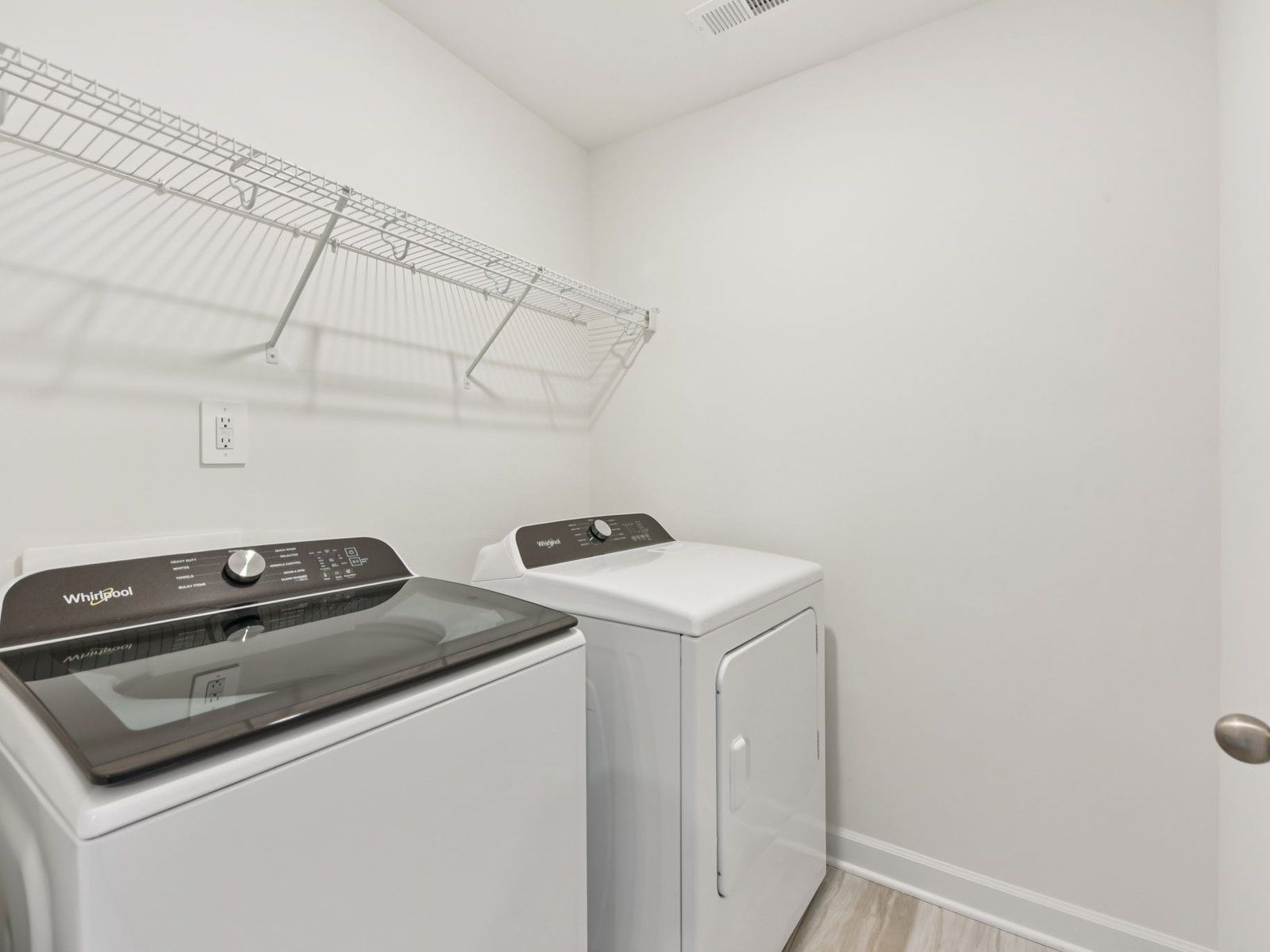 Laundry day just got easier with room to sort and organize your cleaning essentials.