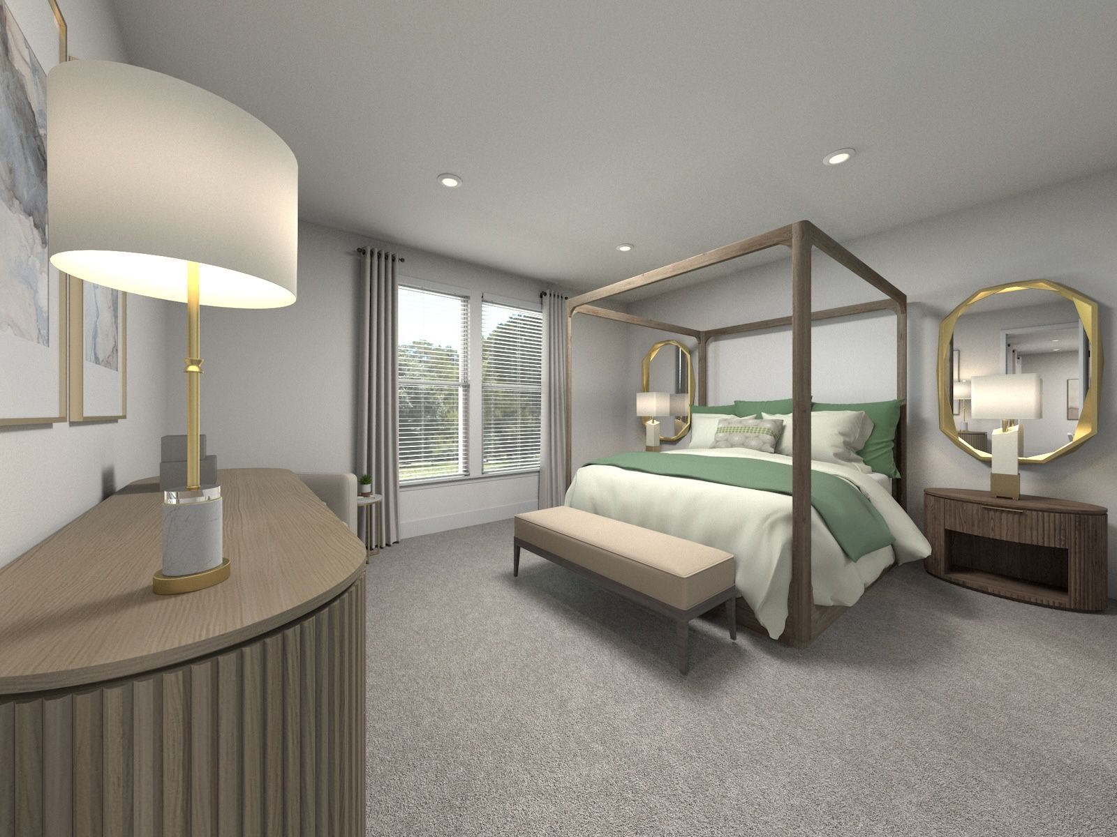 The primary suite offers a private retreat.