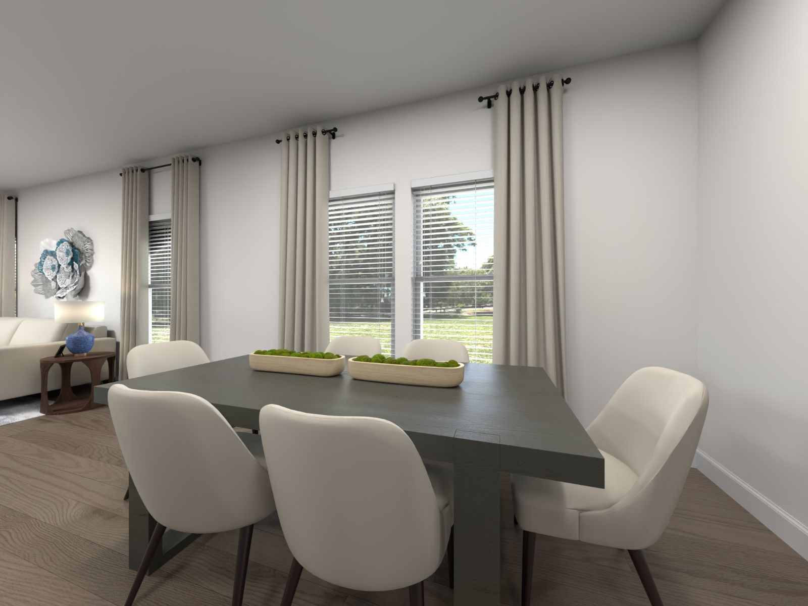 Host elegant dinner parties in the dining room.