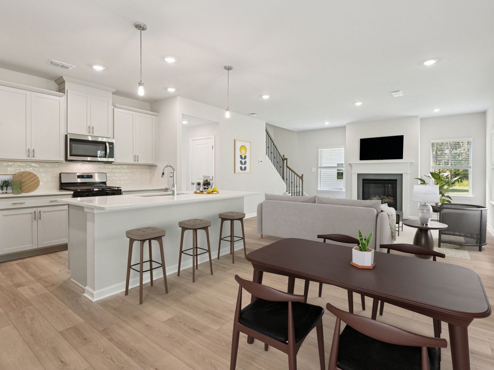 The Brentwood floorplan with the Fresh Harbor interior package.