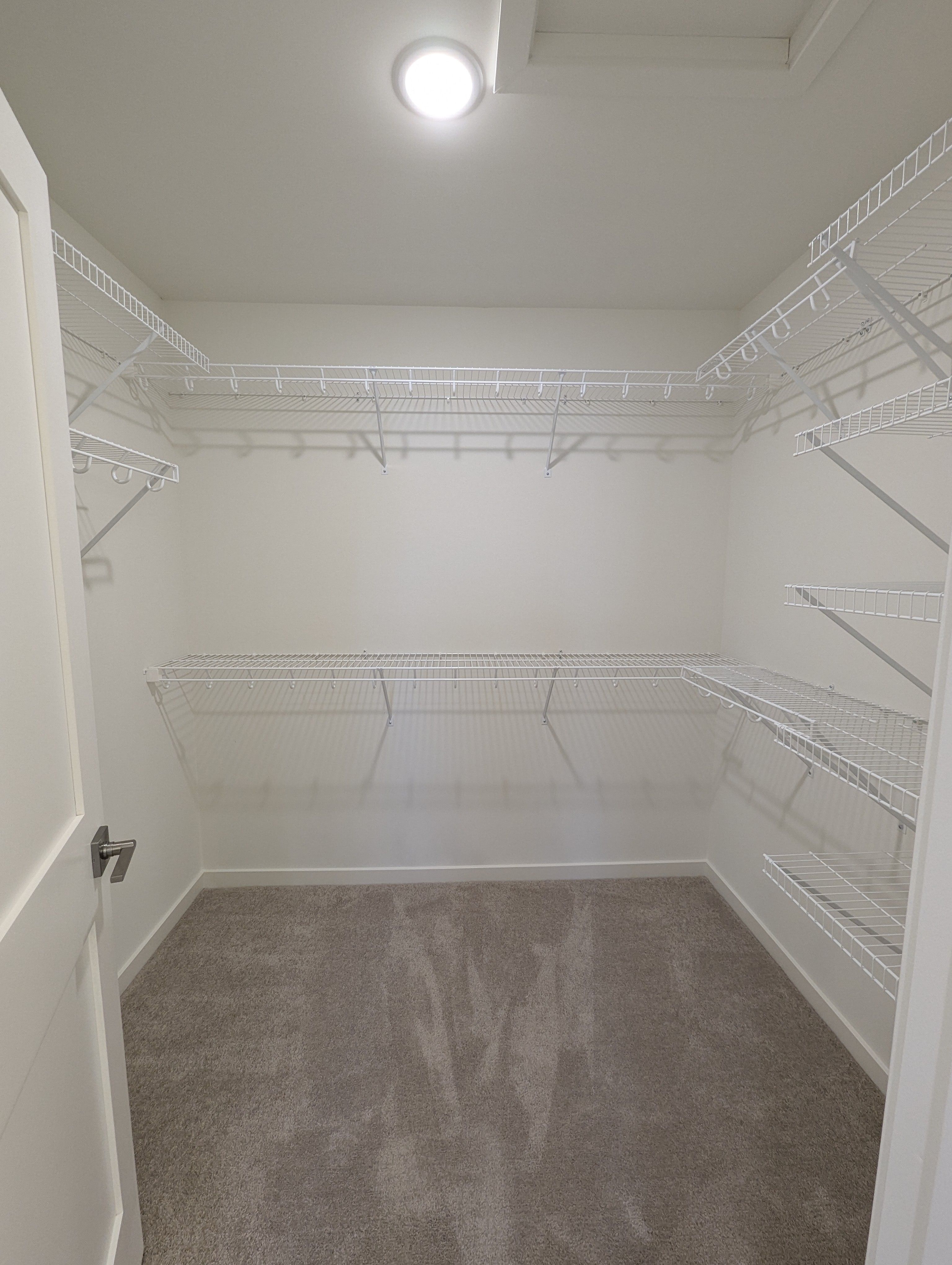 Additional shelving included