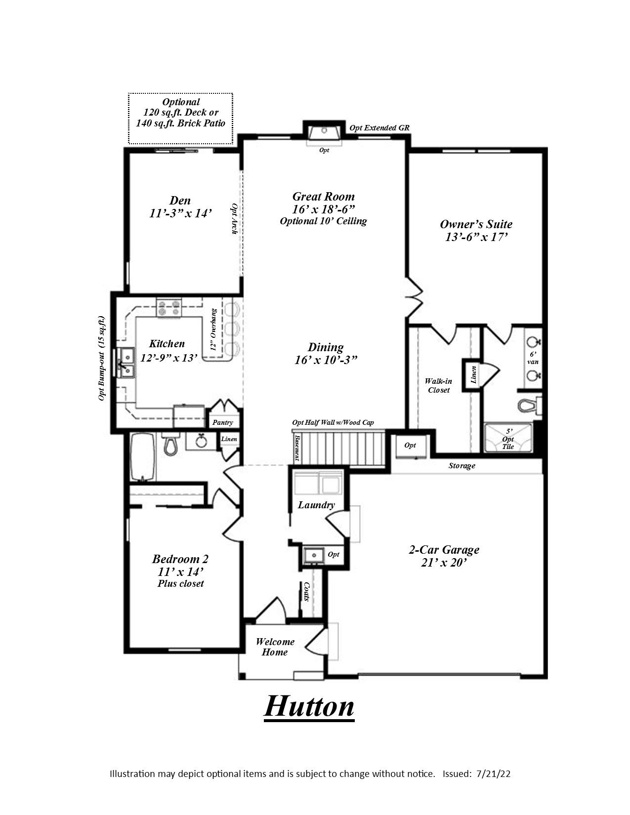 Hutton Brochure Plan - opt may be depicted