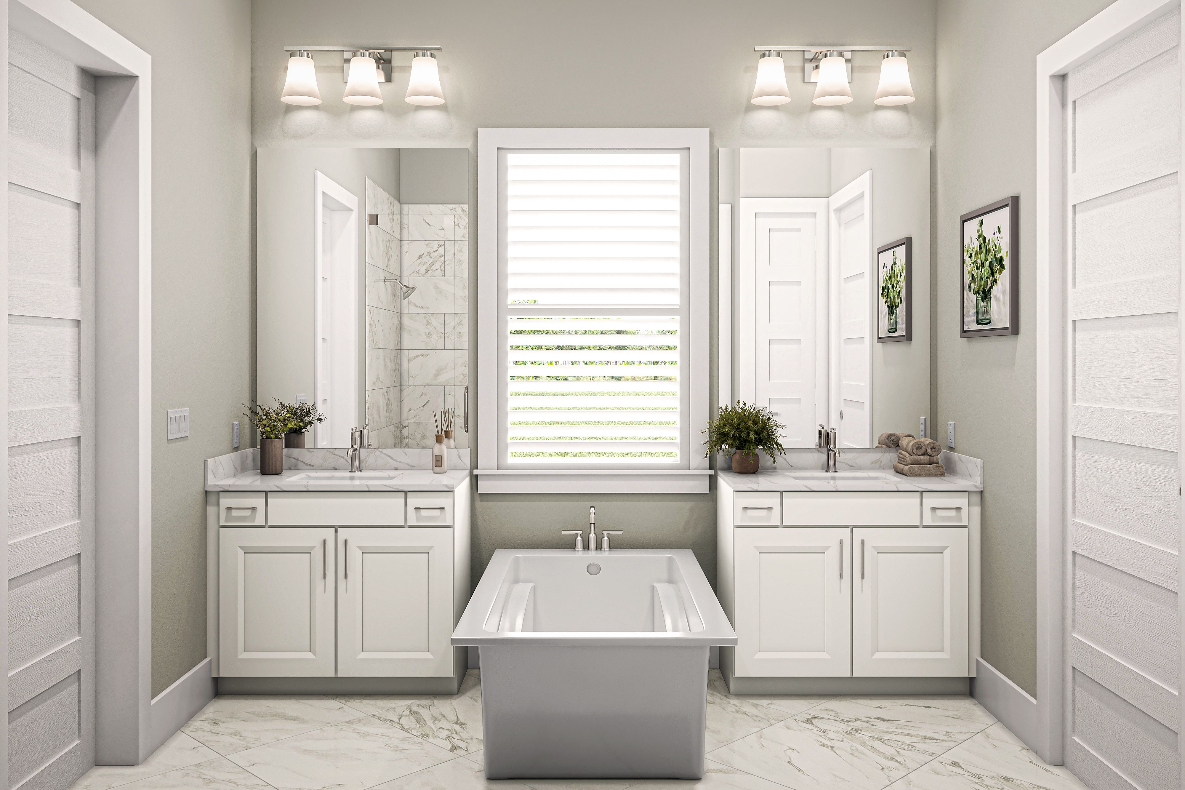 Virtually staged master bath