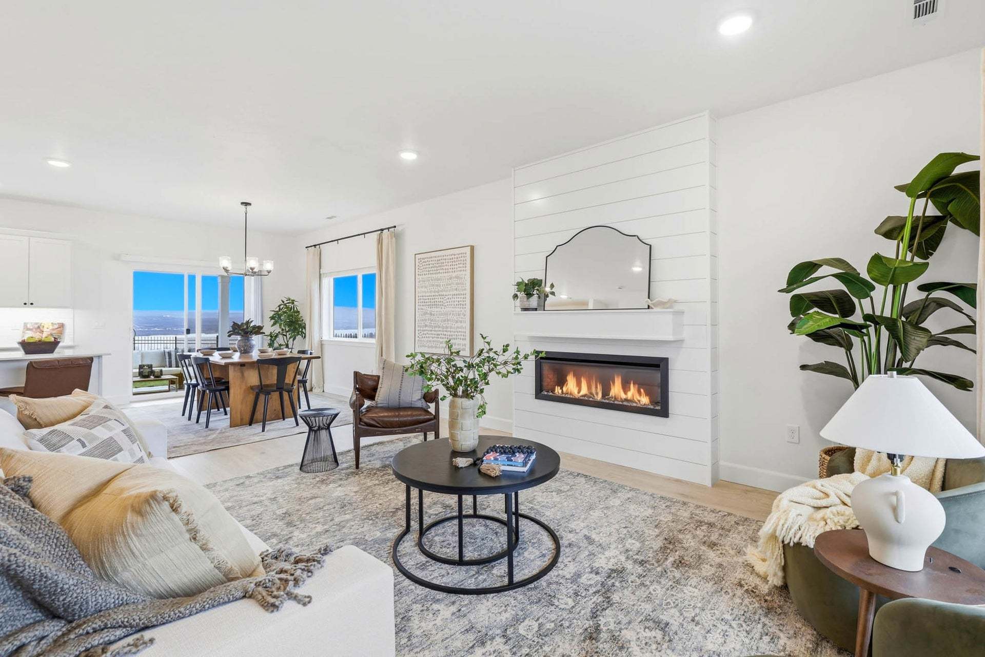Thielsen Living room Fireplace with Shiplap Surround