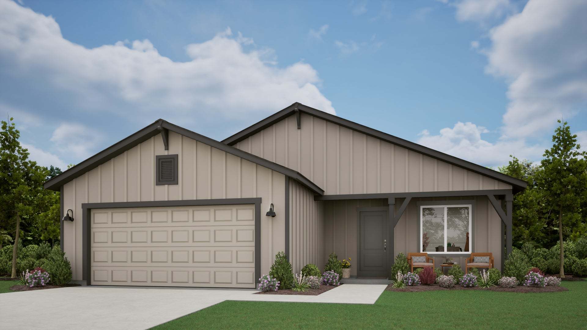 Farmhouse Elevation - Rustic Woods