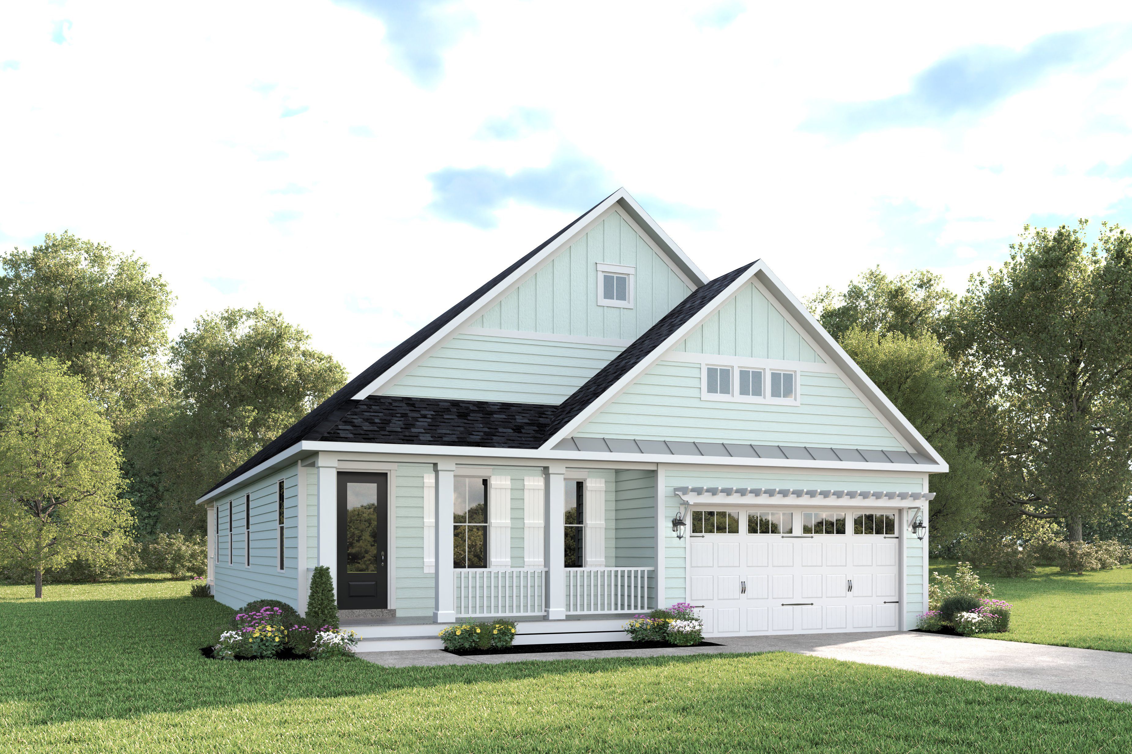 Bonair with Covered Porch - Twin Masts: Milton, Delaware - NVHomes