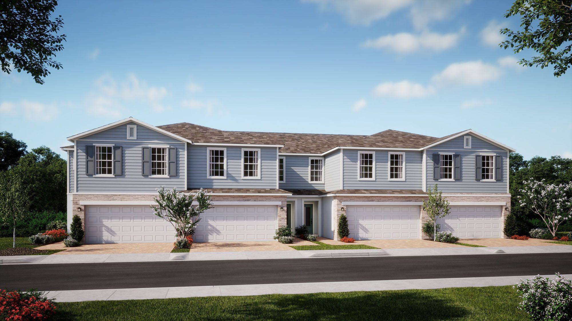 Thompson Village Townhomes por Risewell Homes en Orlando Florida