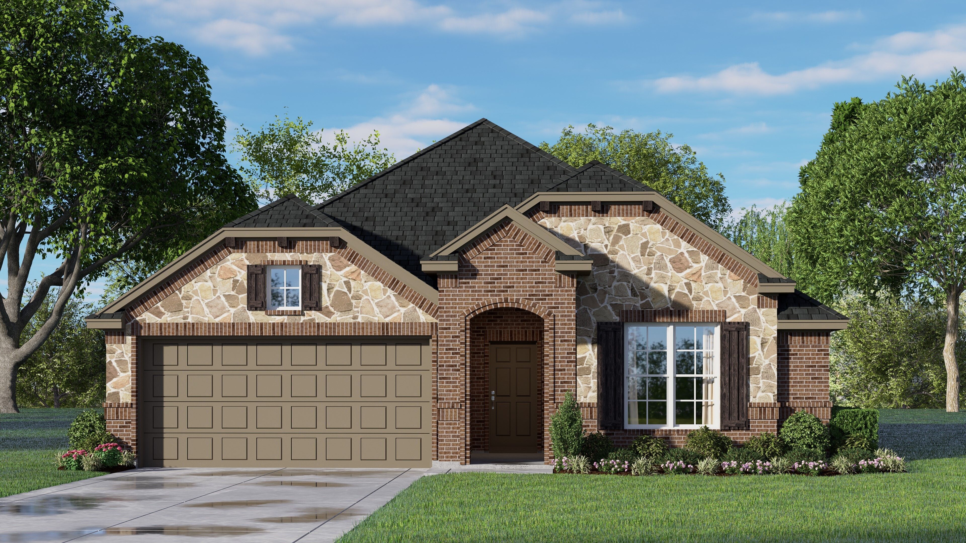 Concept 1660 - Hunters Ridge: Crowley, Texas - Risewell Homes