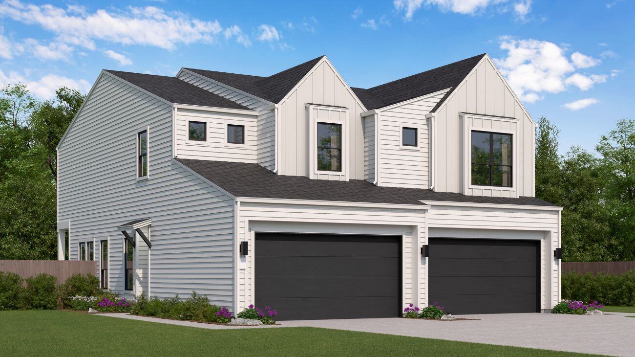 Elevation A Front Exterior Rendering at Juliana, The Duets at Novel