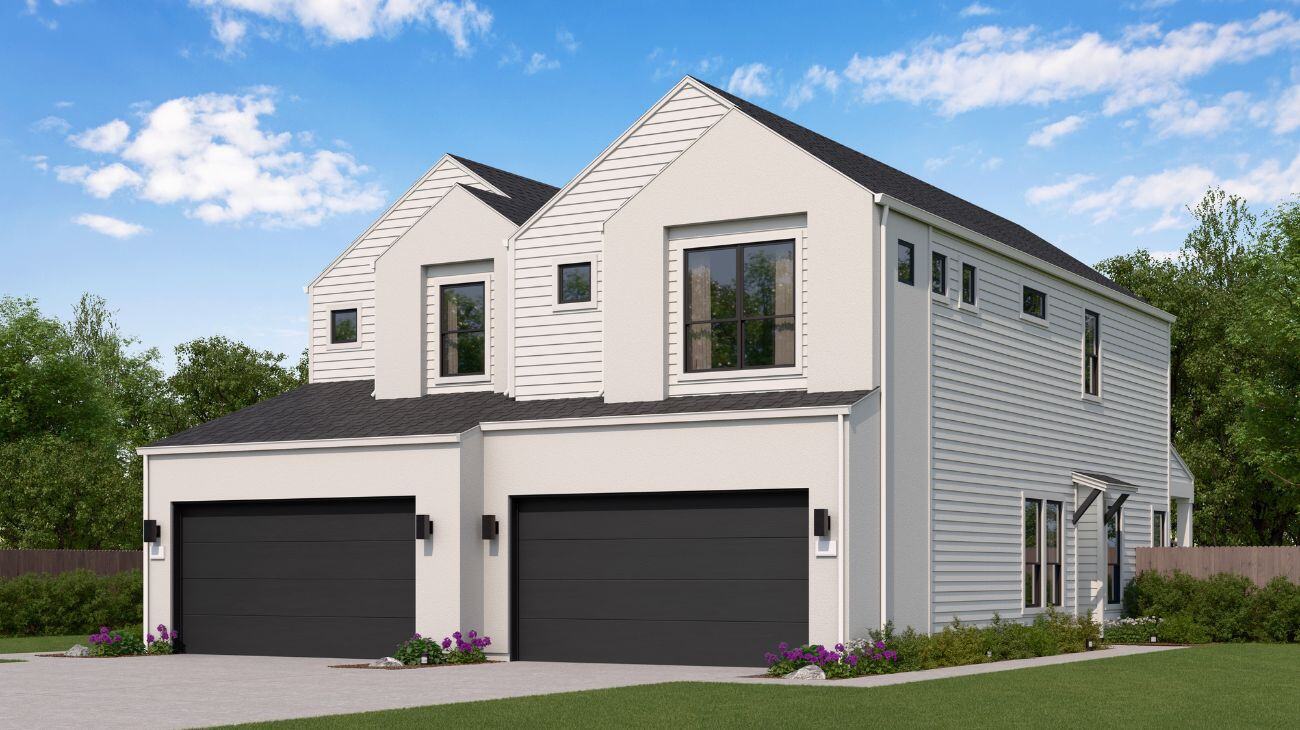 Elevation B Rendering Front Exterior at Aria Grace, The Duets at Novel