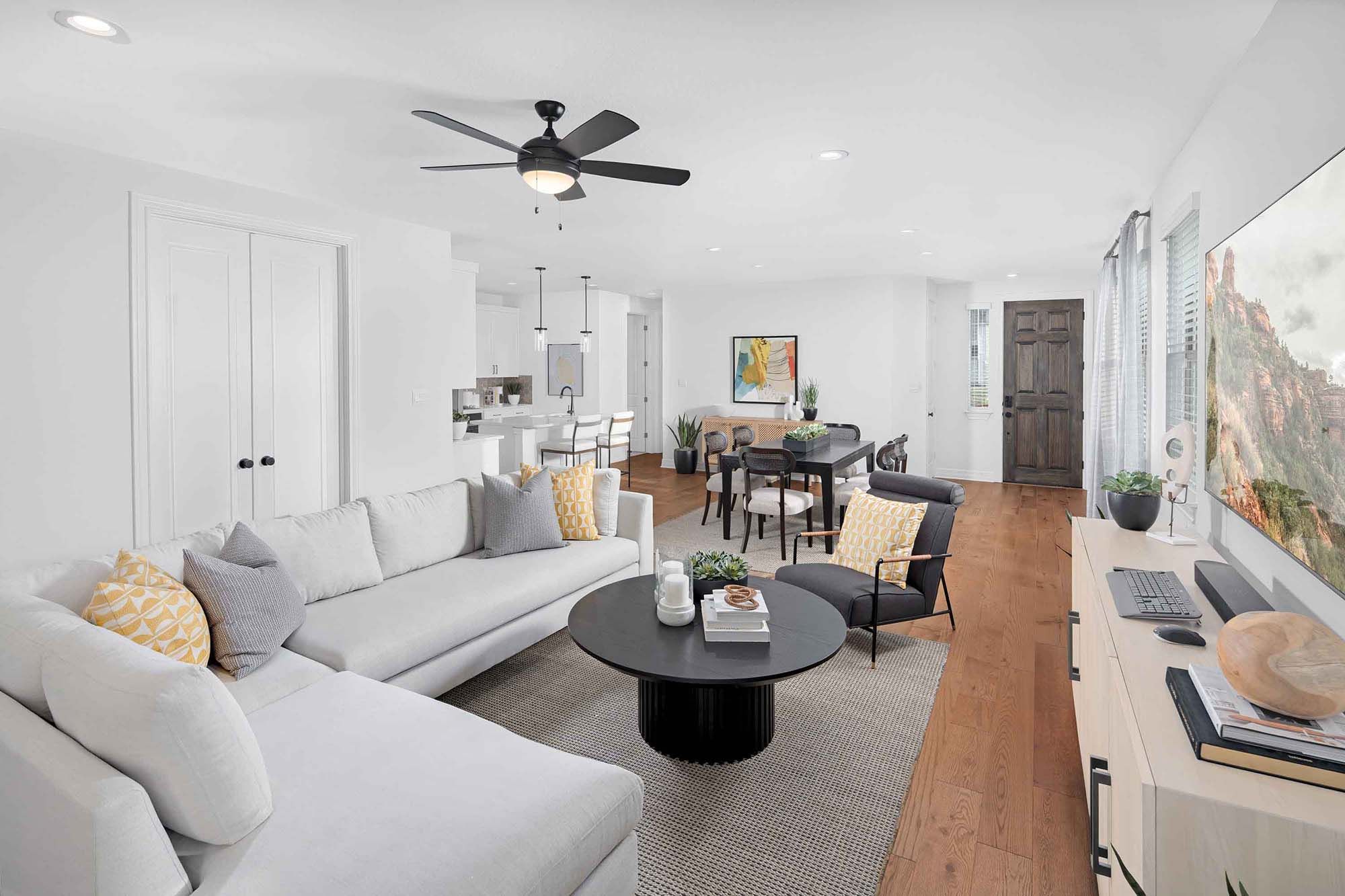 Great Room at Brooke Plan at Porch at Du Pre