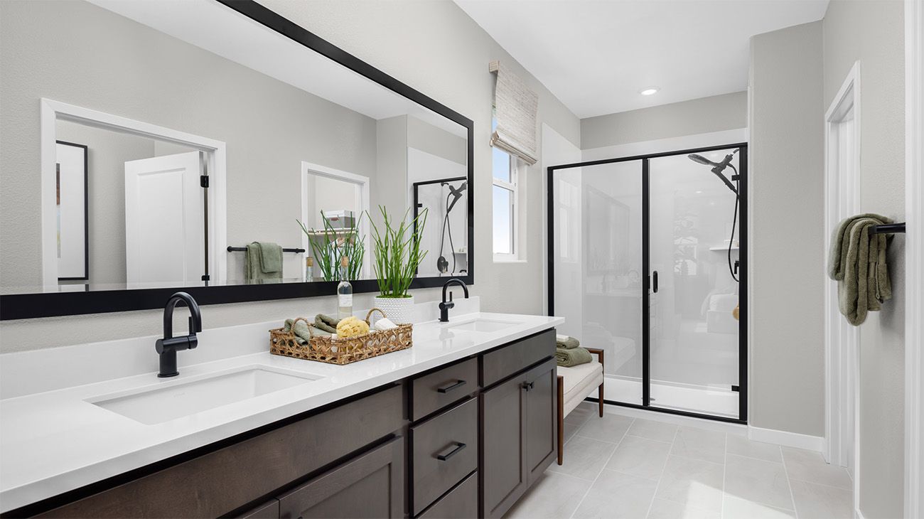 Primary bathroom at Plan 3002 - Villas at Arbor Ranch