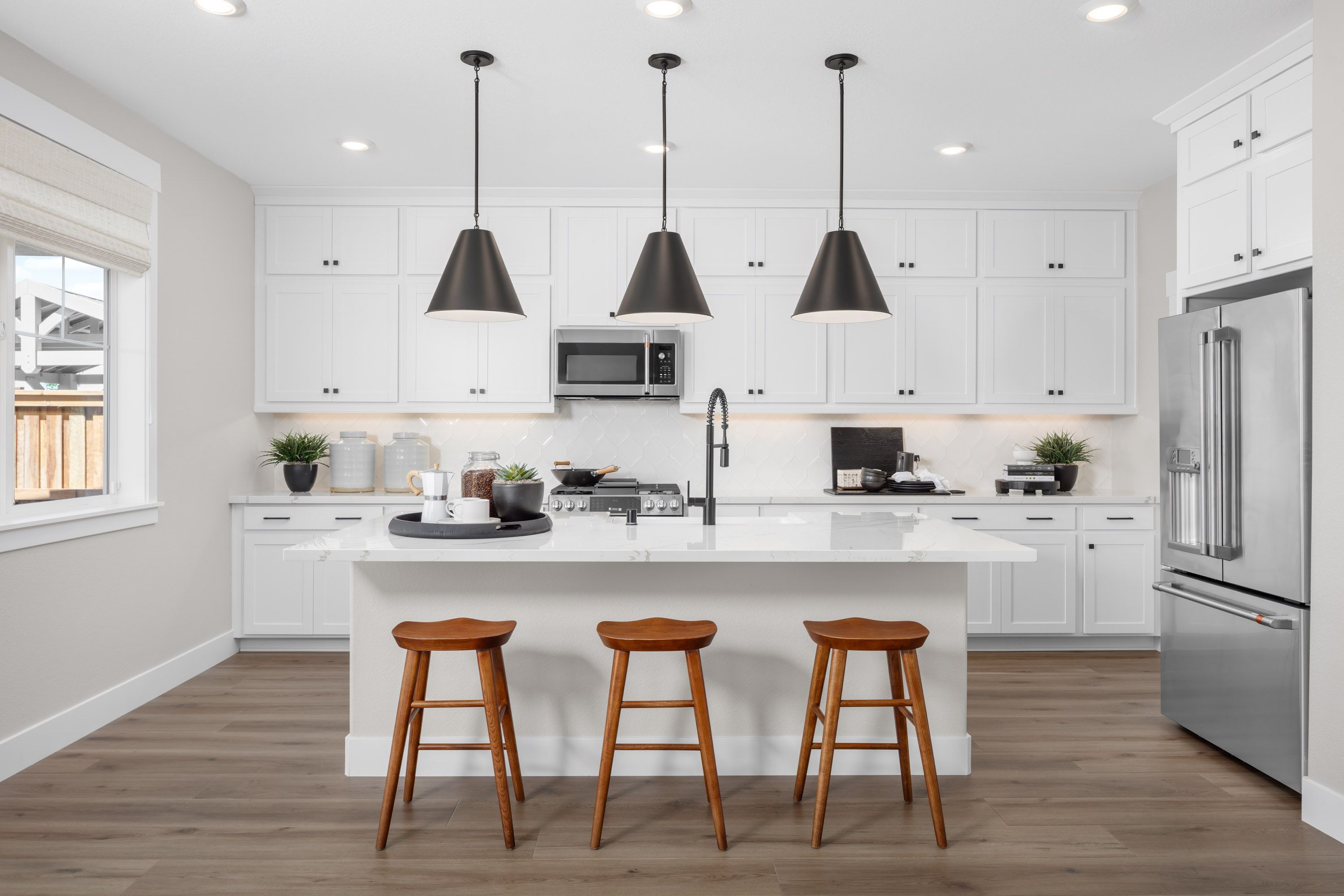 Kitchen space in Plan 3503 at Bridgeway at River Islands Model Photography