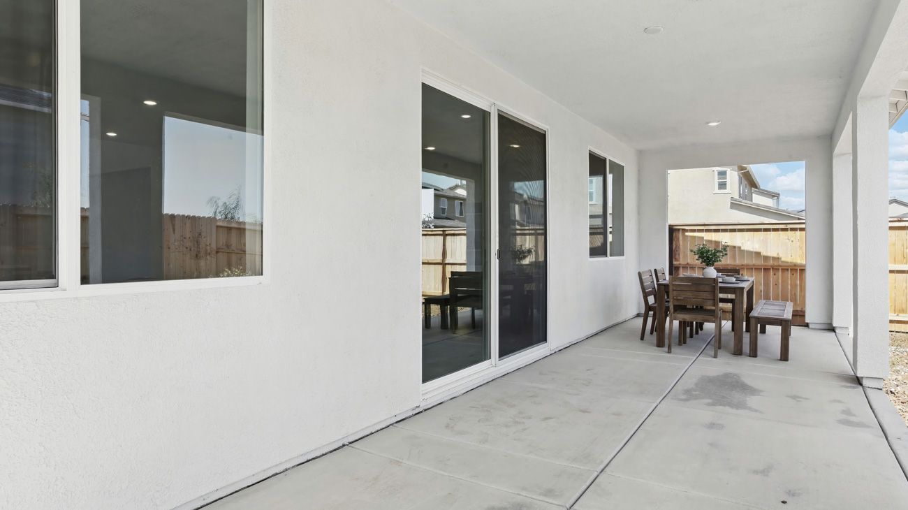 Covered Patio at Plan 5002, The Residences at Arbor Ranch