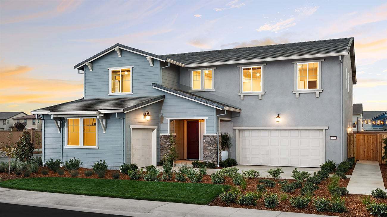 Exterior Front at Plan 3, The Residences at Arbor Ranch