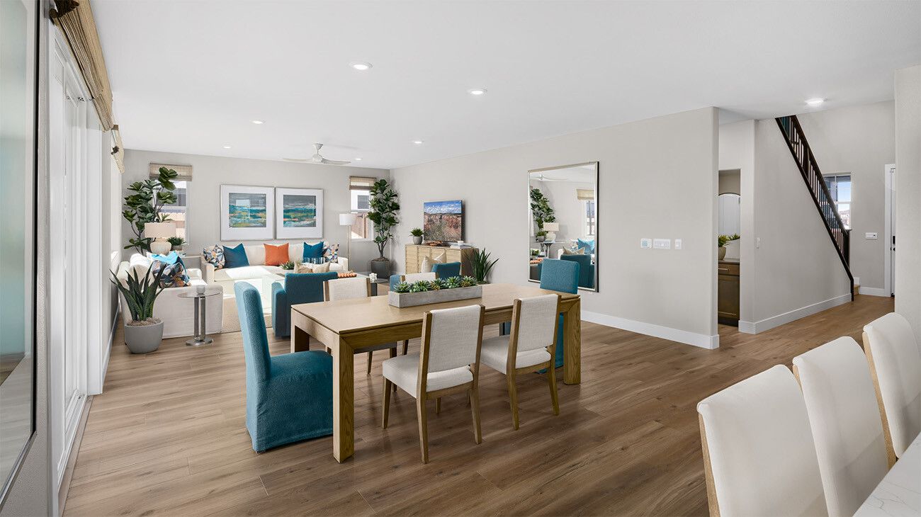 Dining space at Plan 3, The Residences at Arbor Ranch