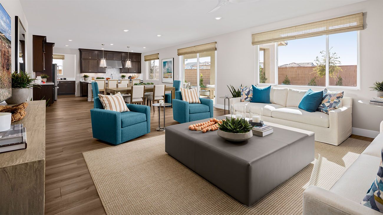 Great Room at Plan 3, The Residences at Arbor Ranch