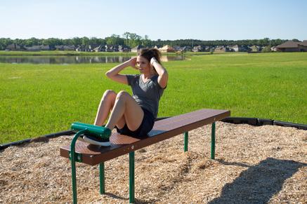 One of five outdoor exercise stations!