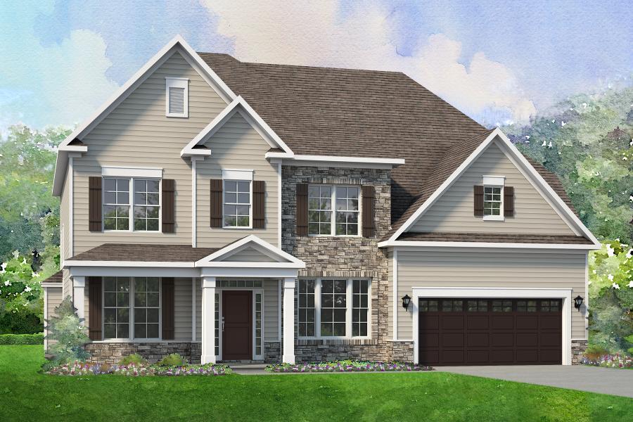 Elevation A Stone & Siding
