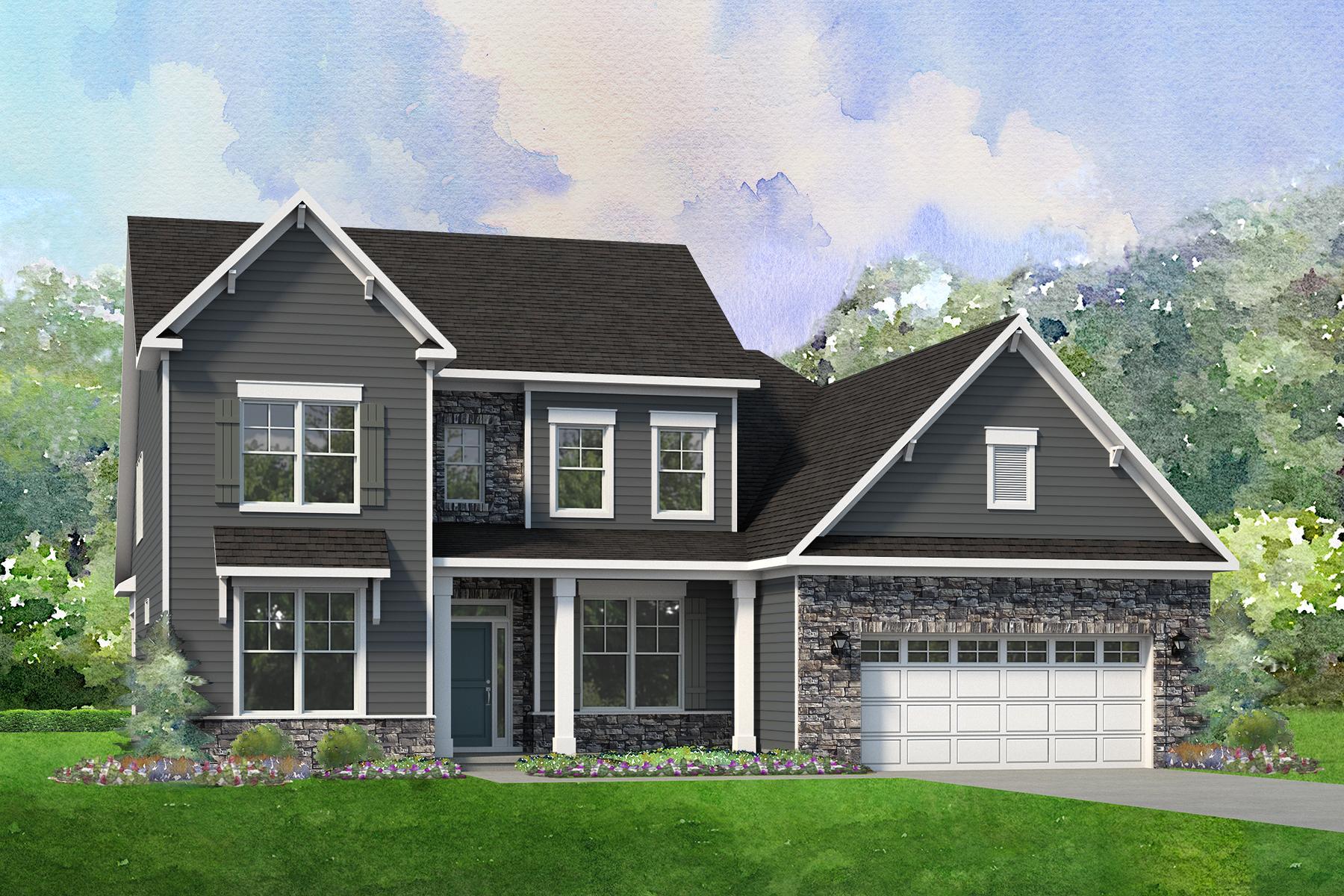 Elevation A Stone & Siding