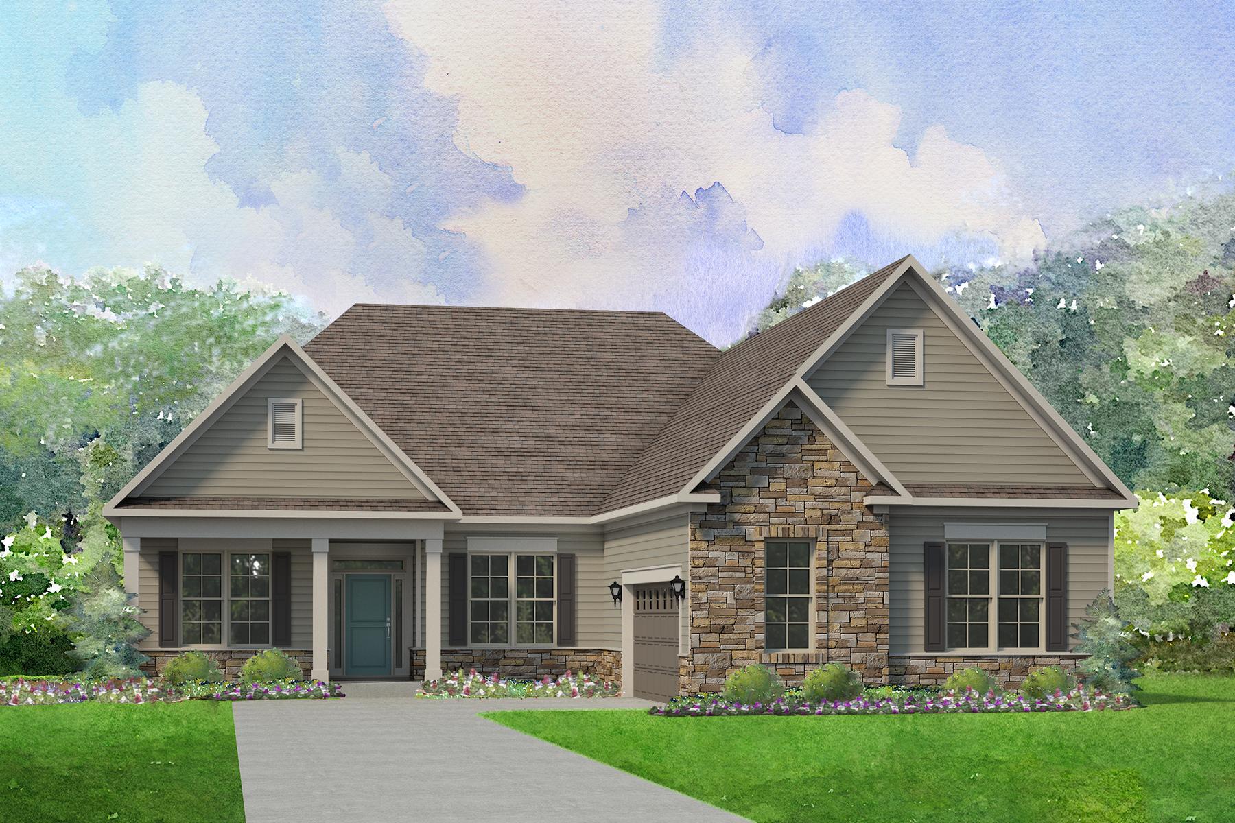 Elevation A Stone & Siding