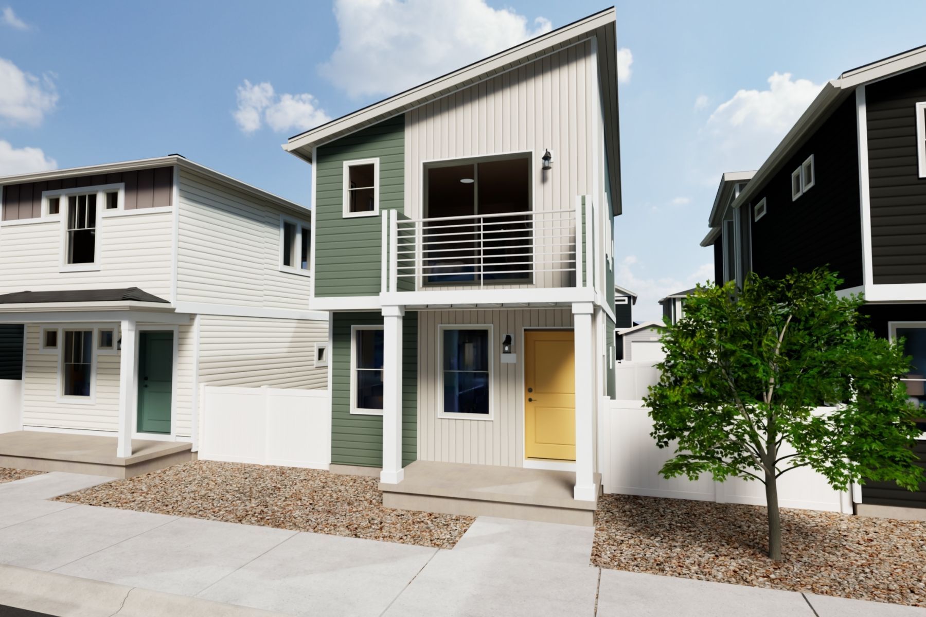 Rendering of Wright Elev C, color scheme CS2
