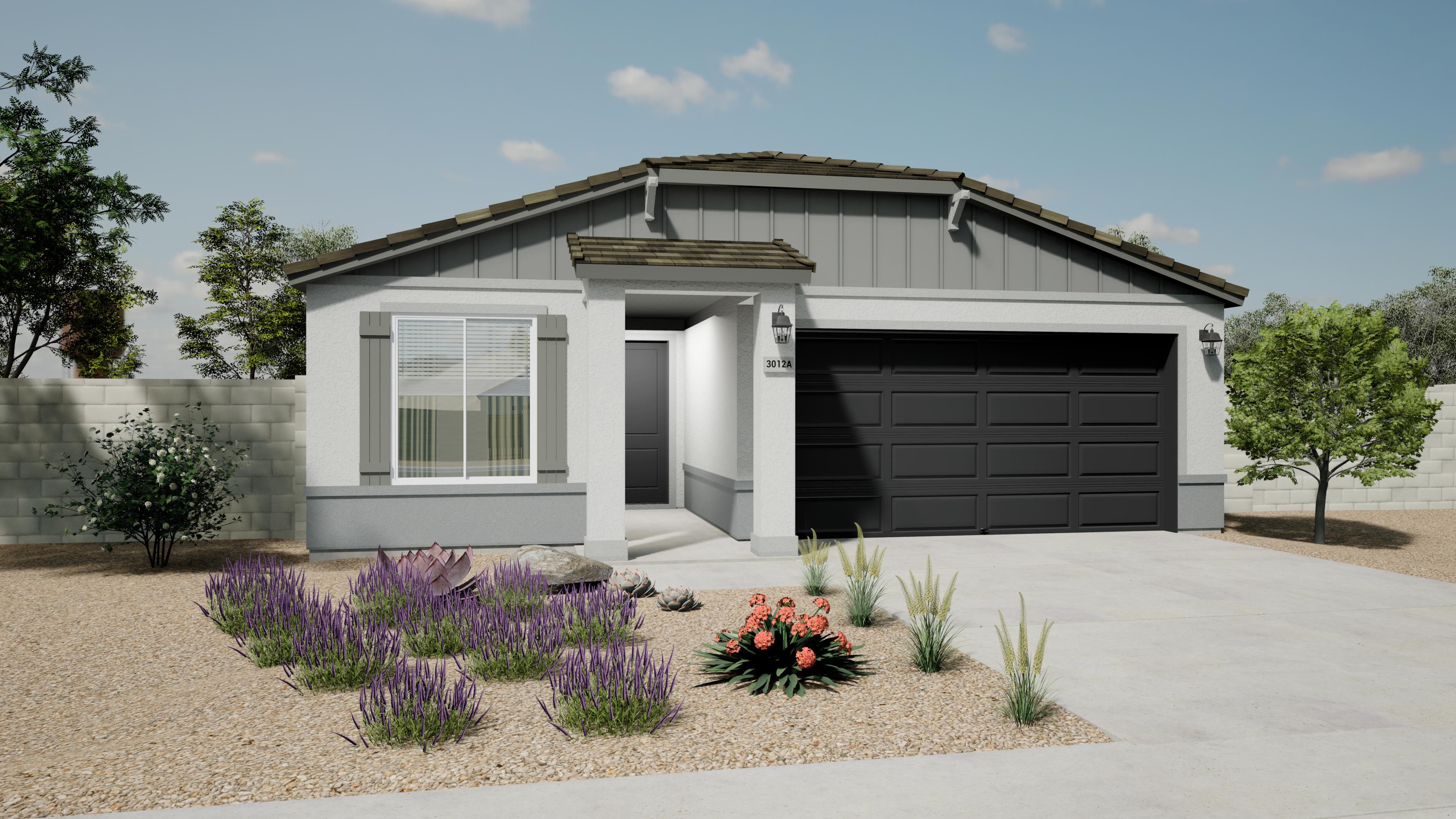 This is a rendering of the Yarrow Elevation A. Options and colors may vary.