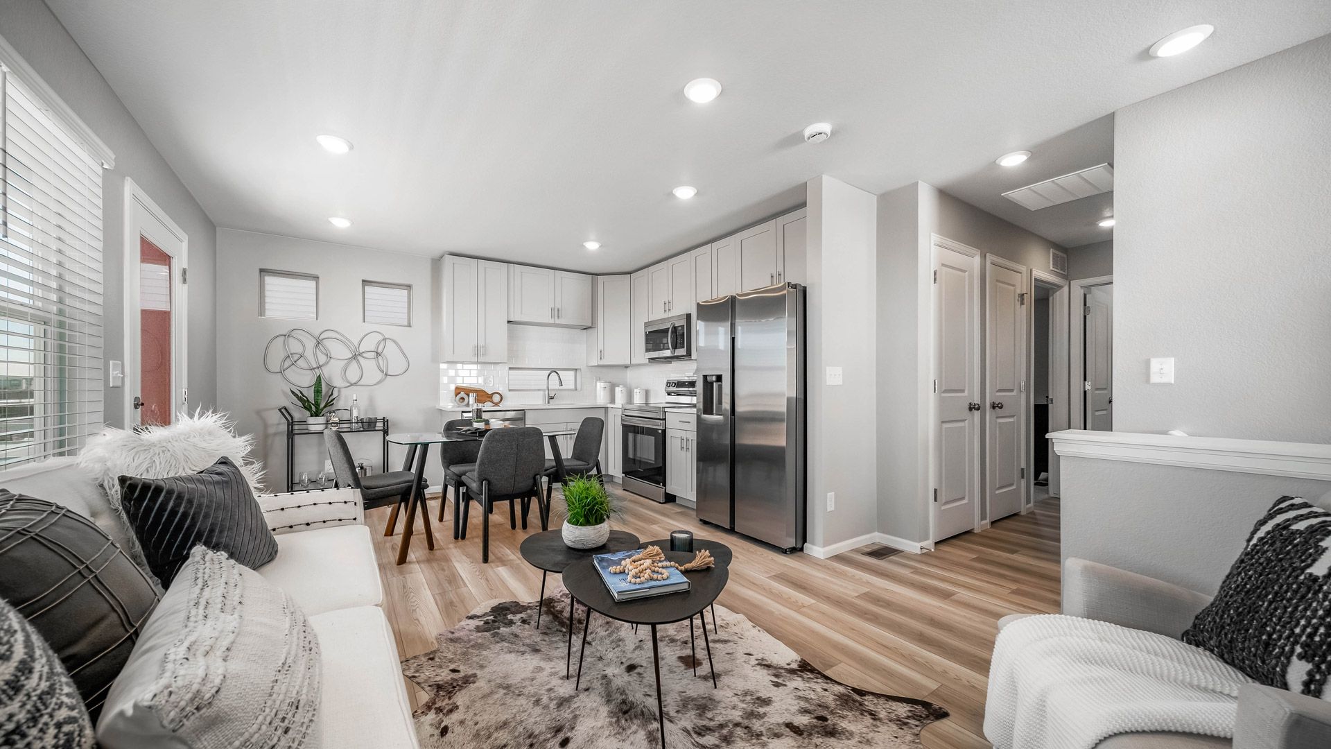 View of Living Room and Kitchen