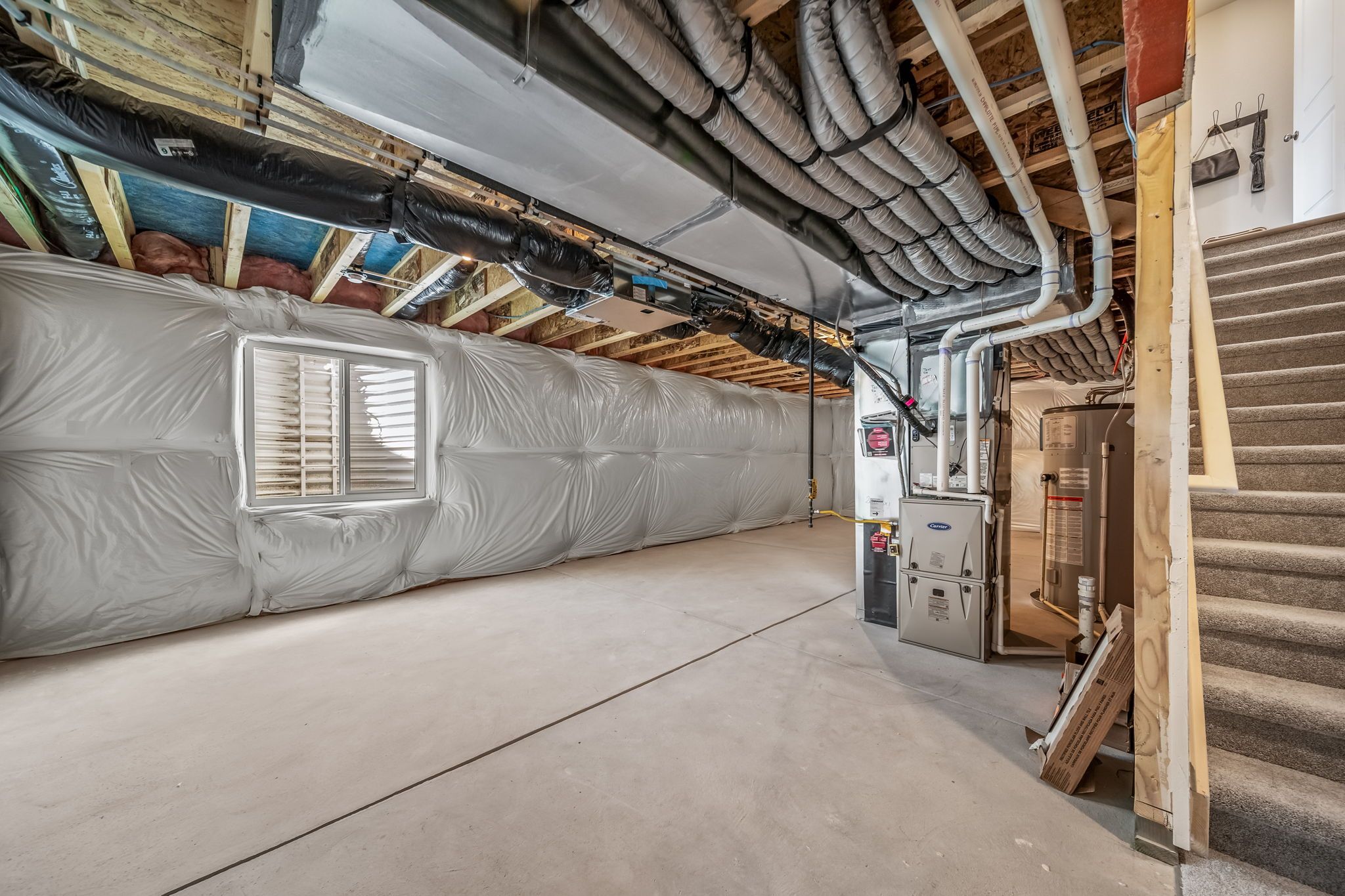 unfinished basement