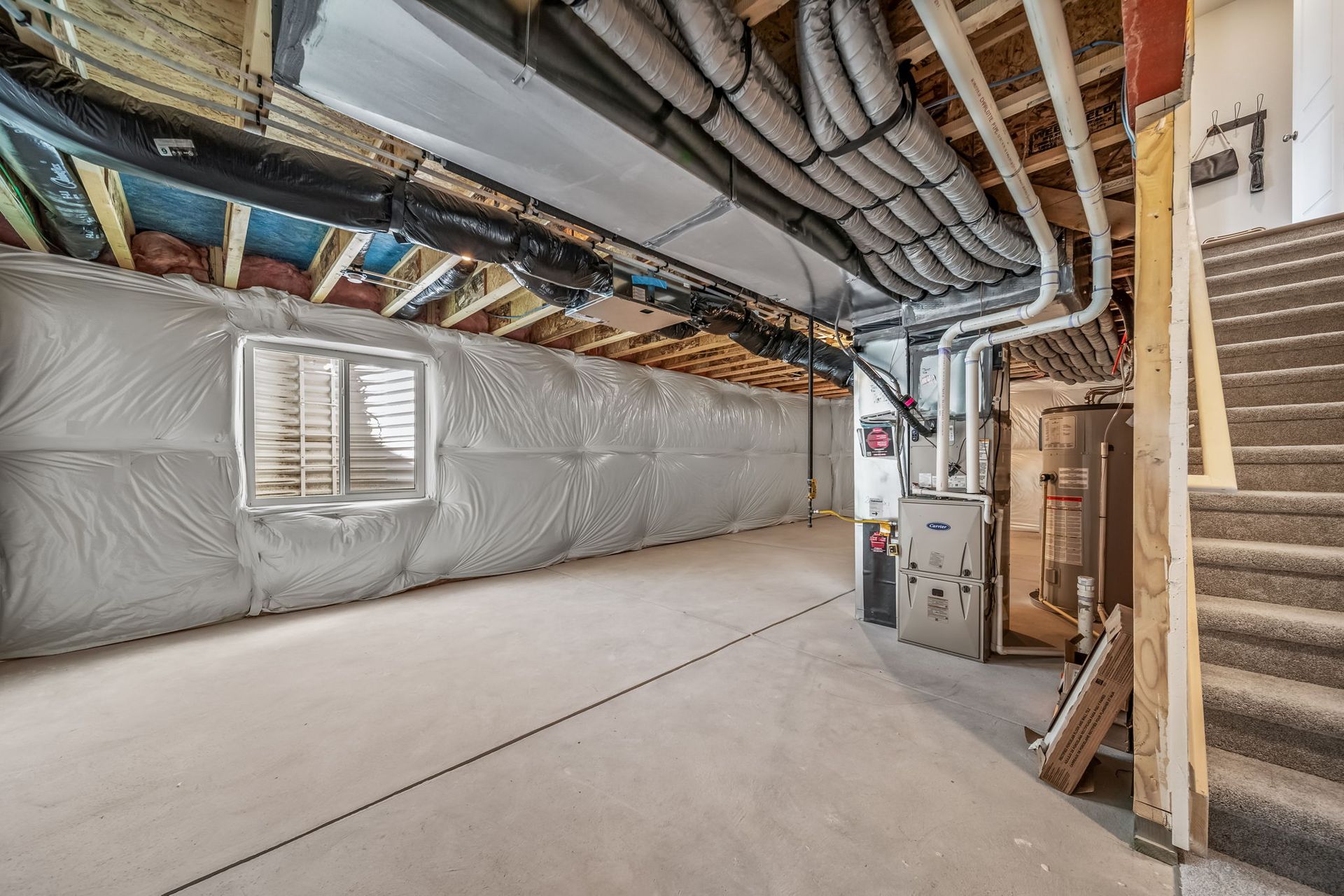 unfinished basement