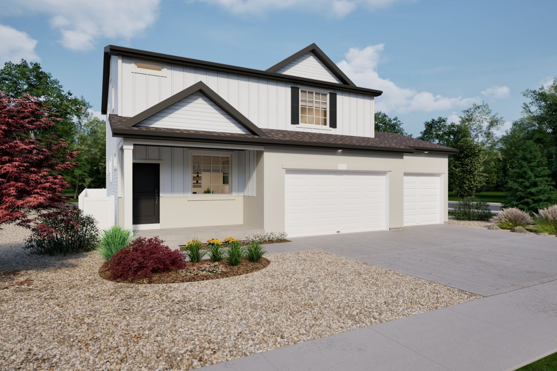 3 car garage