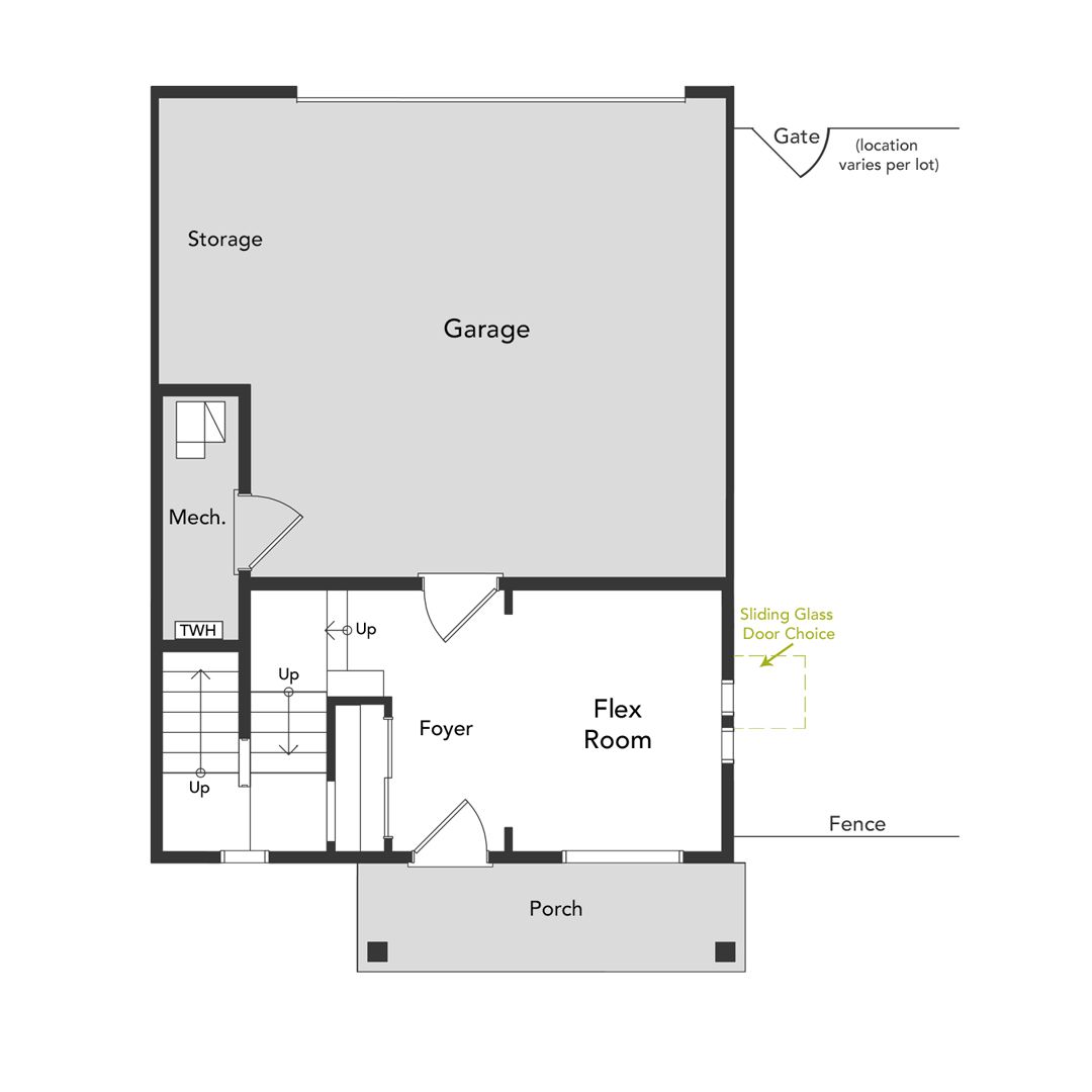 A View of the 1st floor with Garage