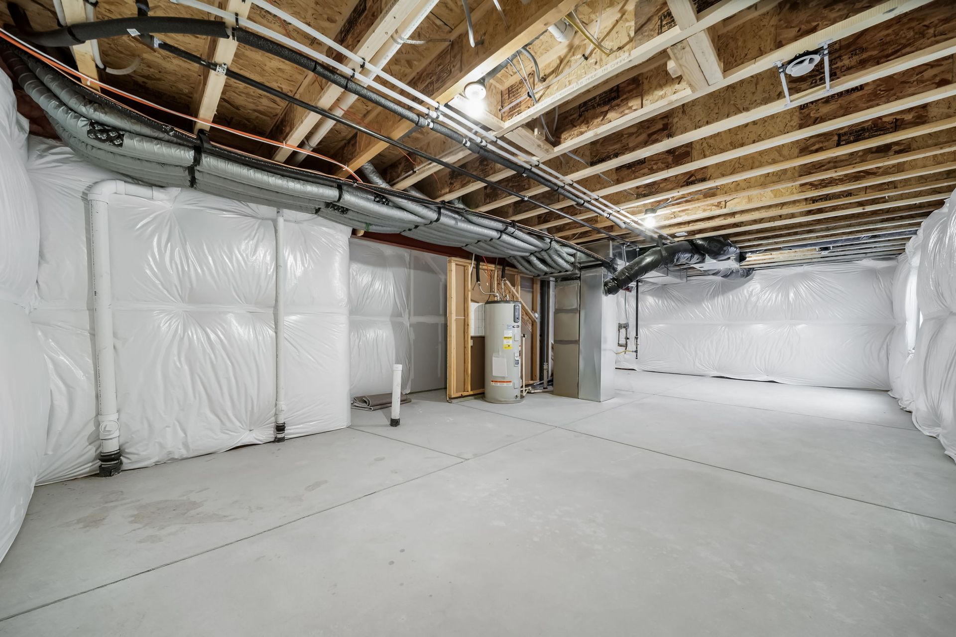 unfinished basement